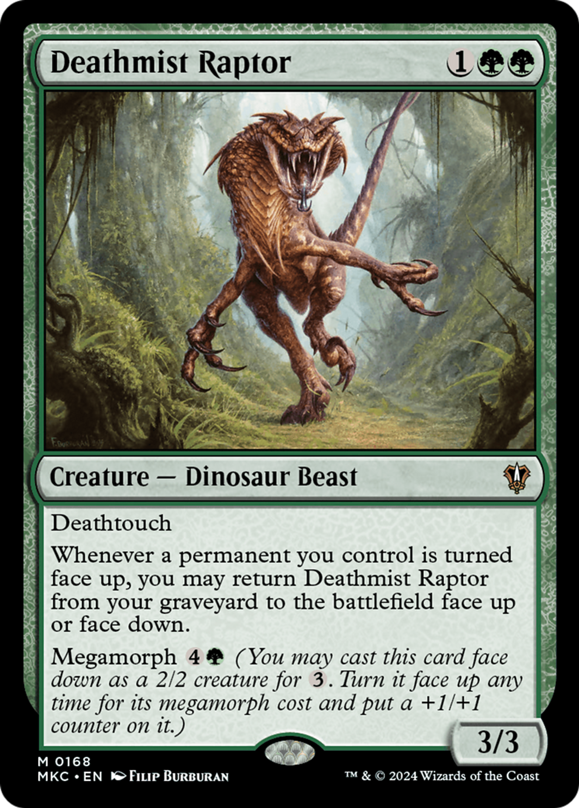 Deathmist Raptor — Murders at Karlov Manor Commander — Magic: The Gathering