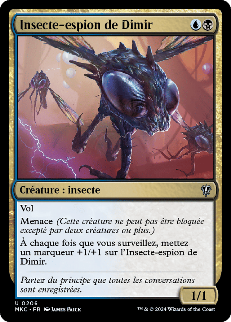 Insecte-espion de Dimir — Murders at Karlov Manor Commander — Magic: The Gathering