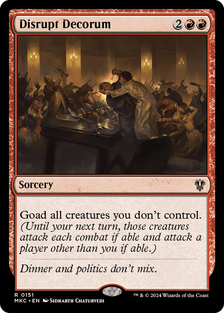 Disrupt Decorum — Murders at Karlov Manor Commander — Magic: The Gathering