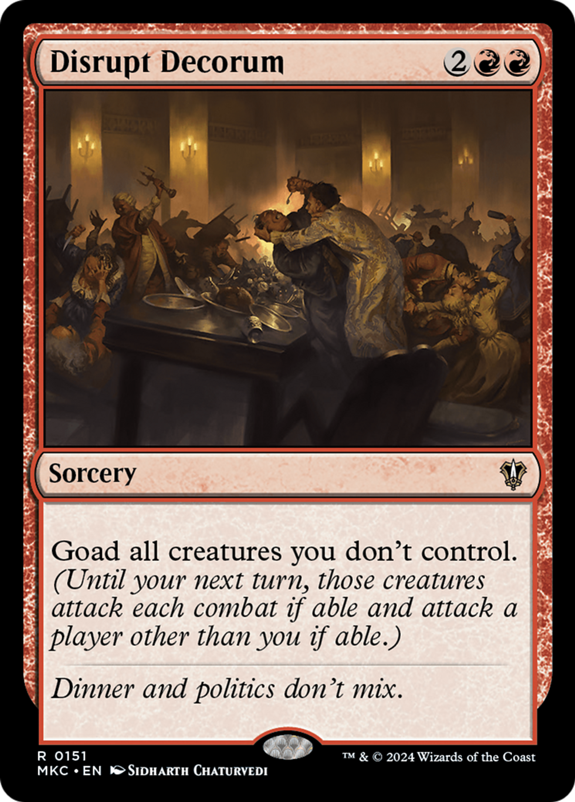 Disrupt Decorum — Murders at Karlov Manor Commander — Magic: The Gathering