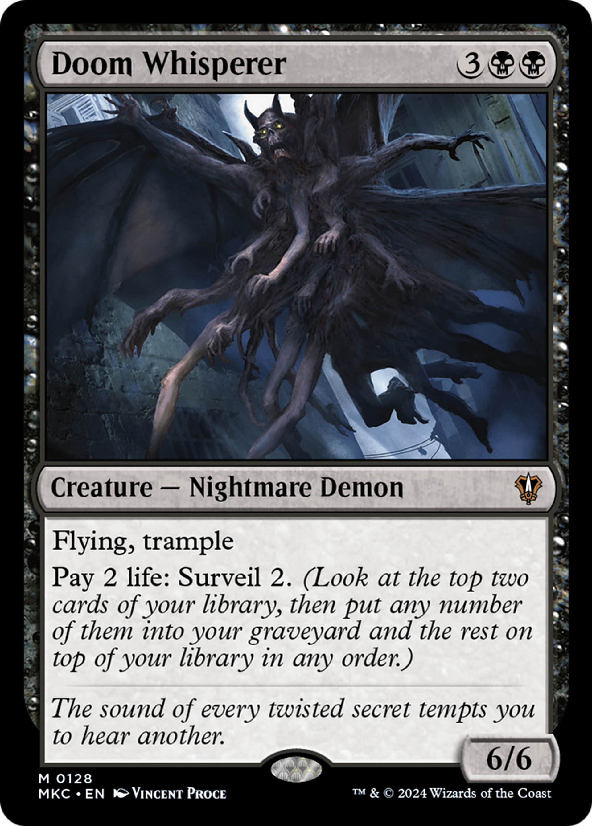 Doom Whisperer — Murders at Karlov Manor Commander — Magic: The Gathering