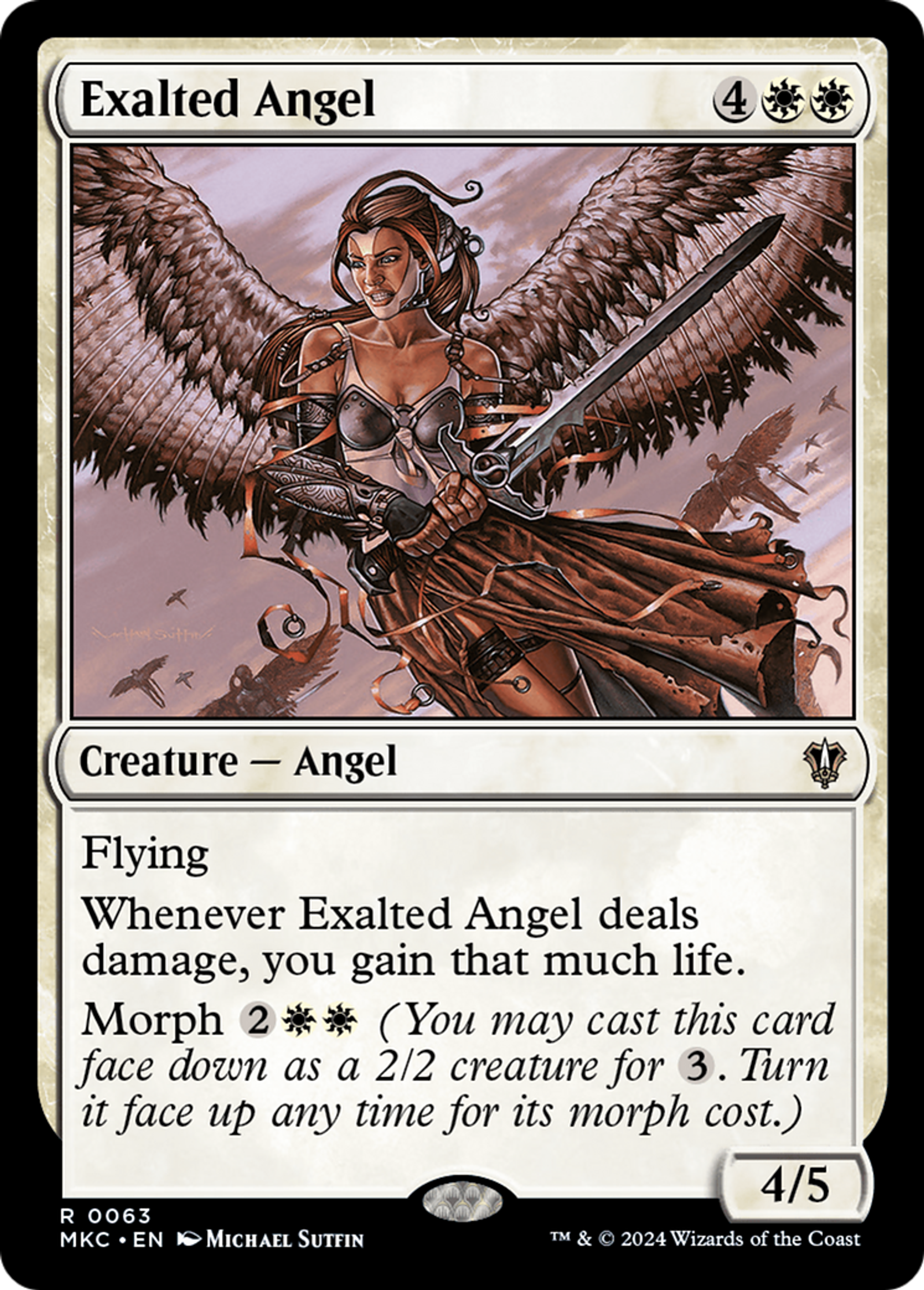 Exalted Angel — Murders at Karlov Manor Commander — Magic: The Gathering