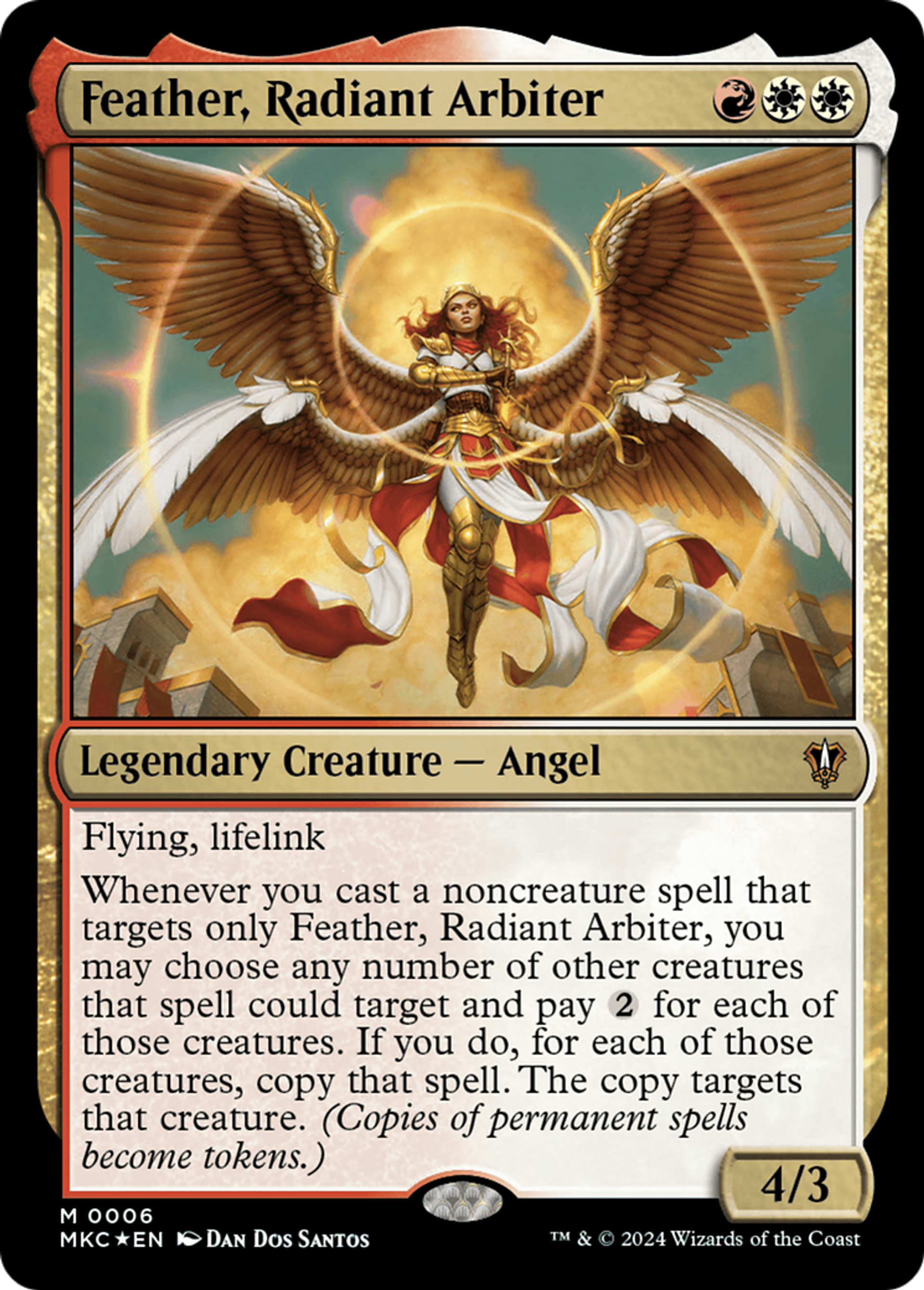Feather, Radiant Arbiter — Murders at Karlov Manor Commander — Magic: The Gathering