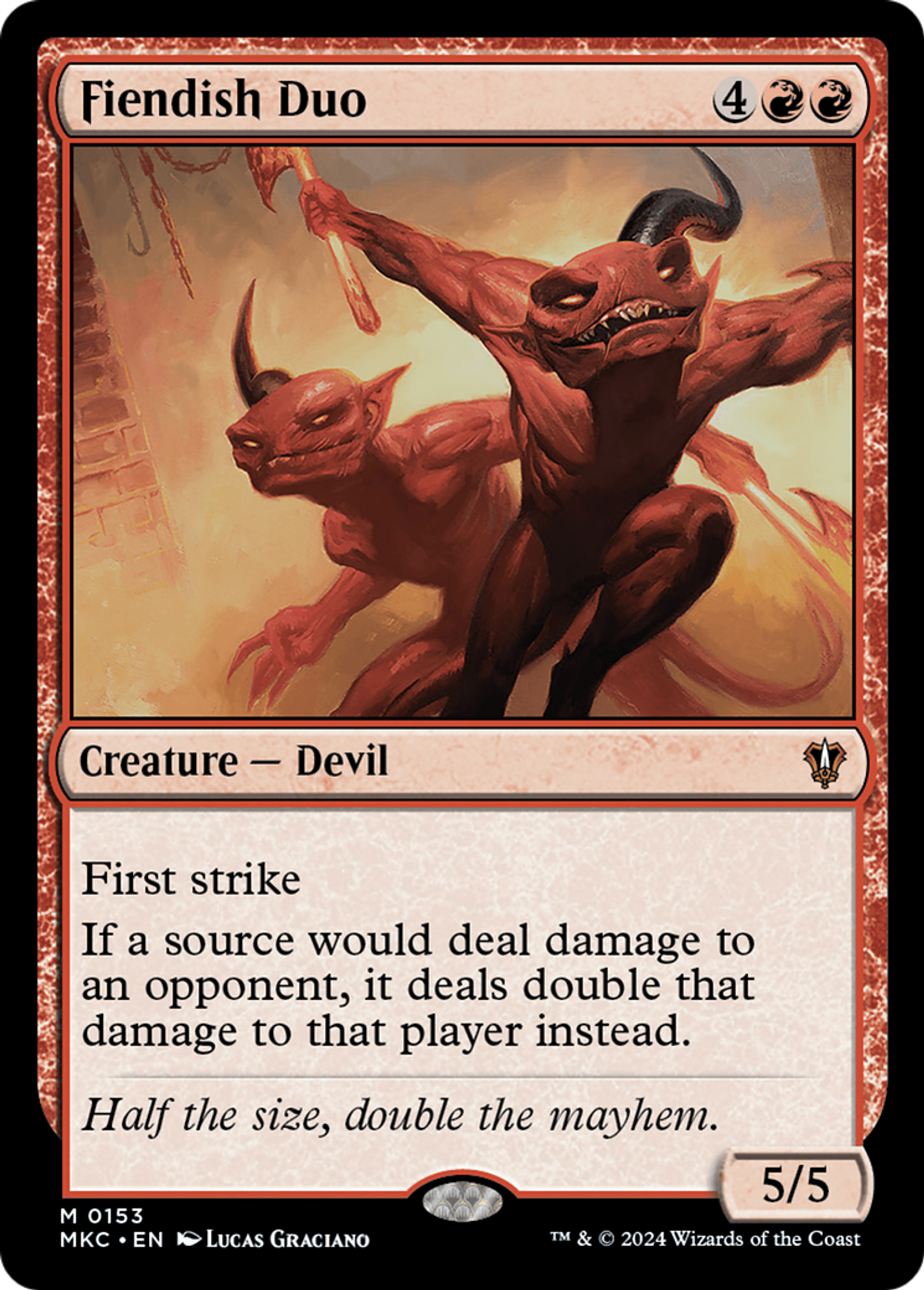 Fiendish Duo — Murders at Karlov Manor Commander — Magic: The Gathering