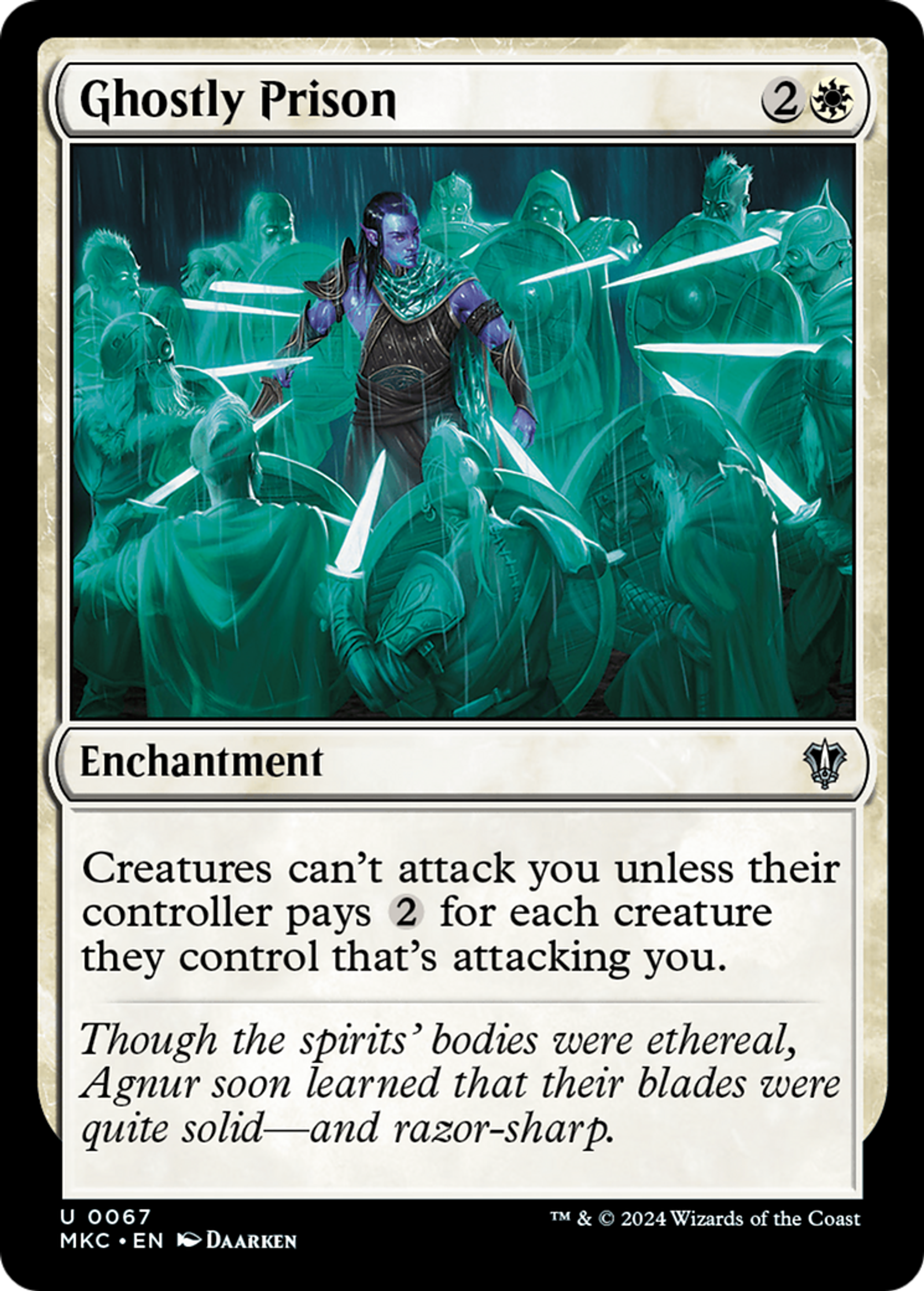 Ghostly Prison — Murders at Karlov Manor Commander — Magic: The Gathering