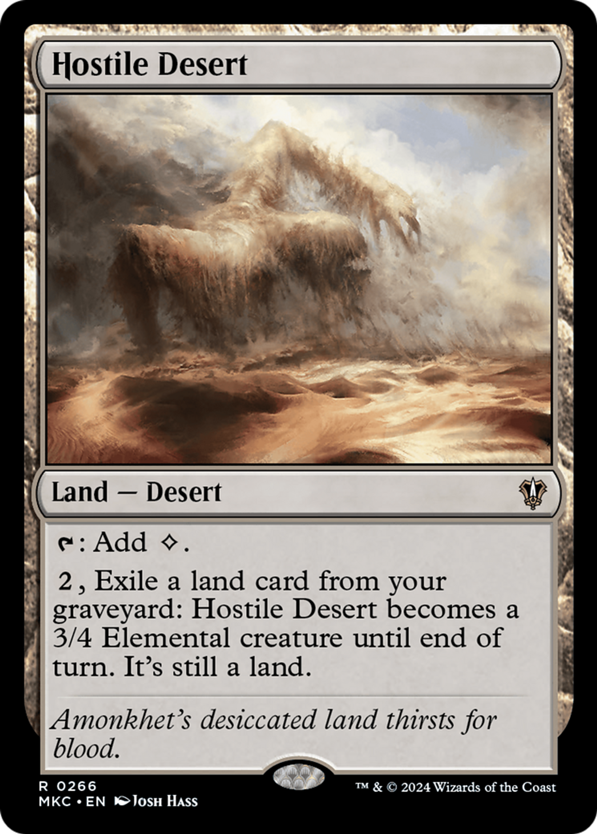 Hostile Desert — Murders at Karlov Manor Commander — Magic: The Gathering