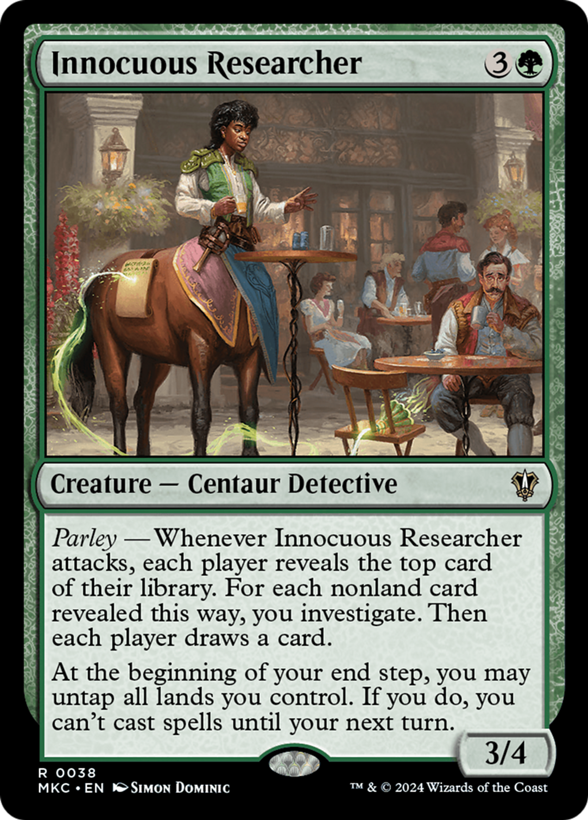 Innocuous Researcher — Murders at Karlov Manor Commander — Magic: The Gathering