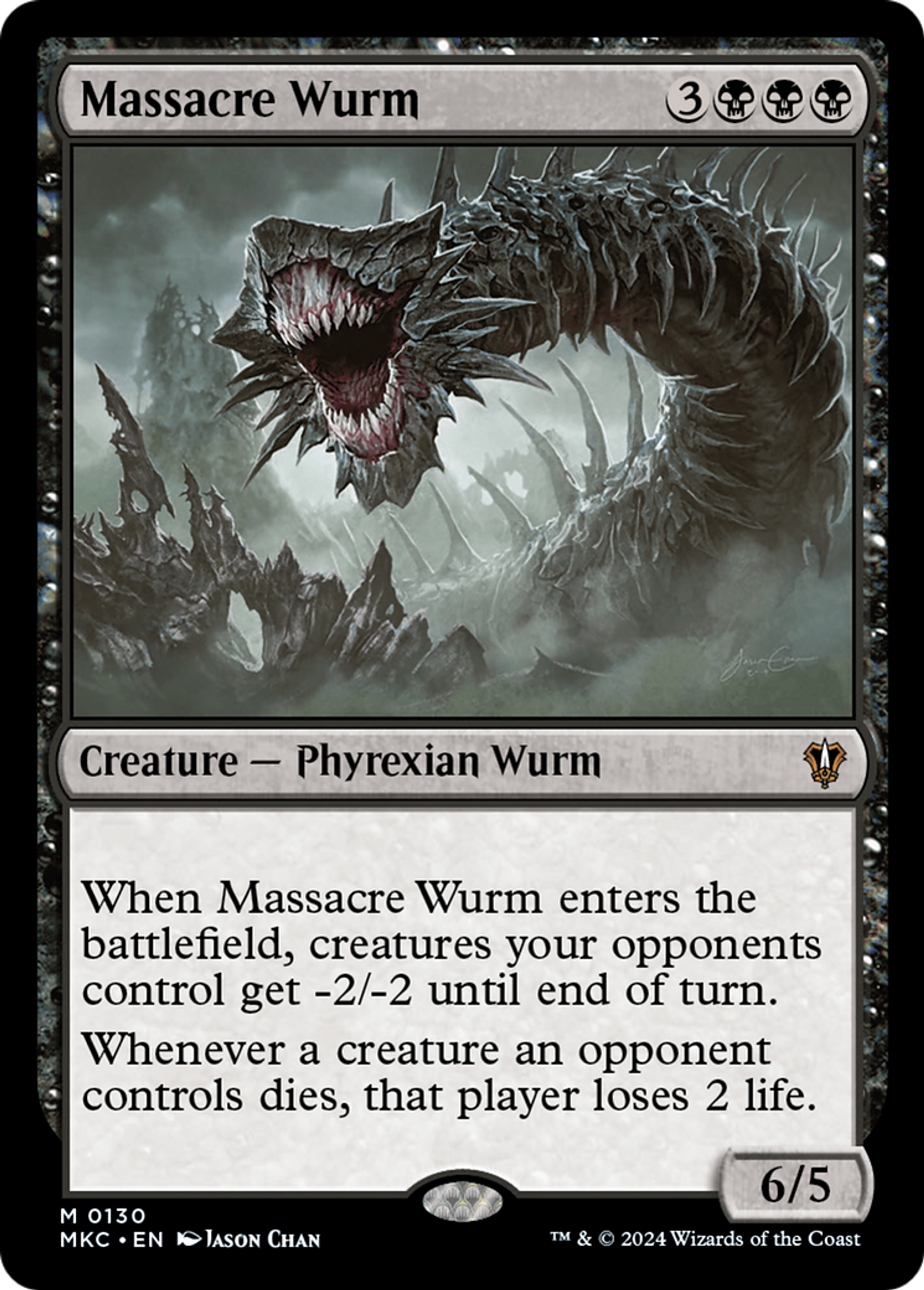Massacre Wurm — Murders at Karlov Manor Commander — Magic: The Gathering