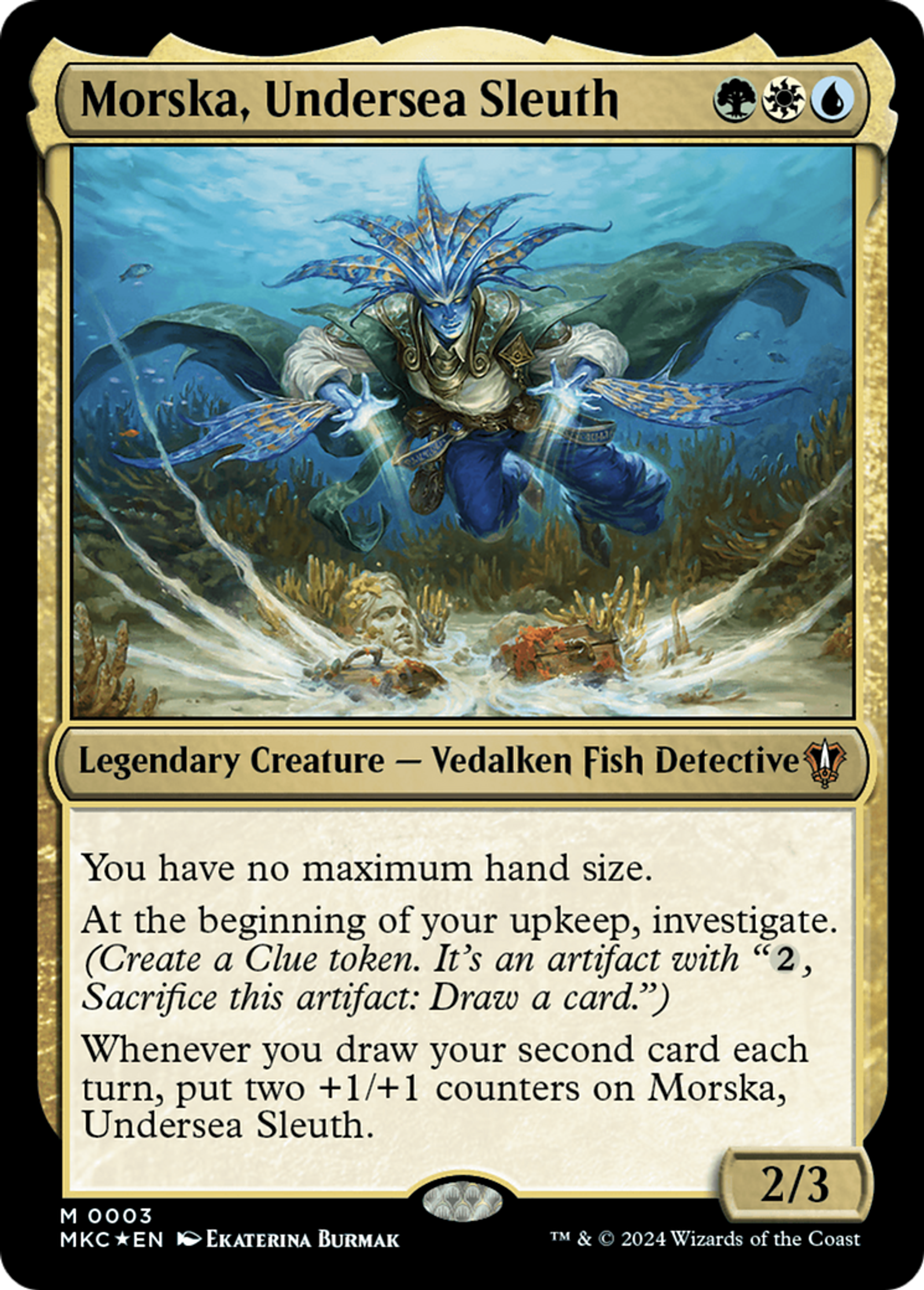 Morska, Undersea Sleuth — Murders at Karlov Manor Commander — Magic: The Gathering