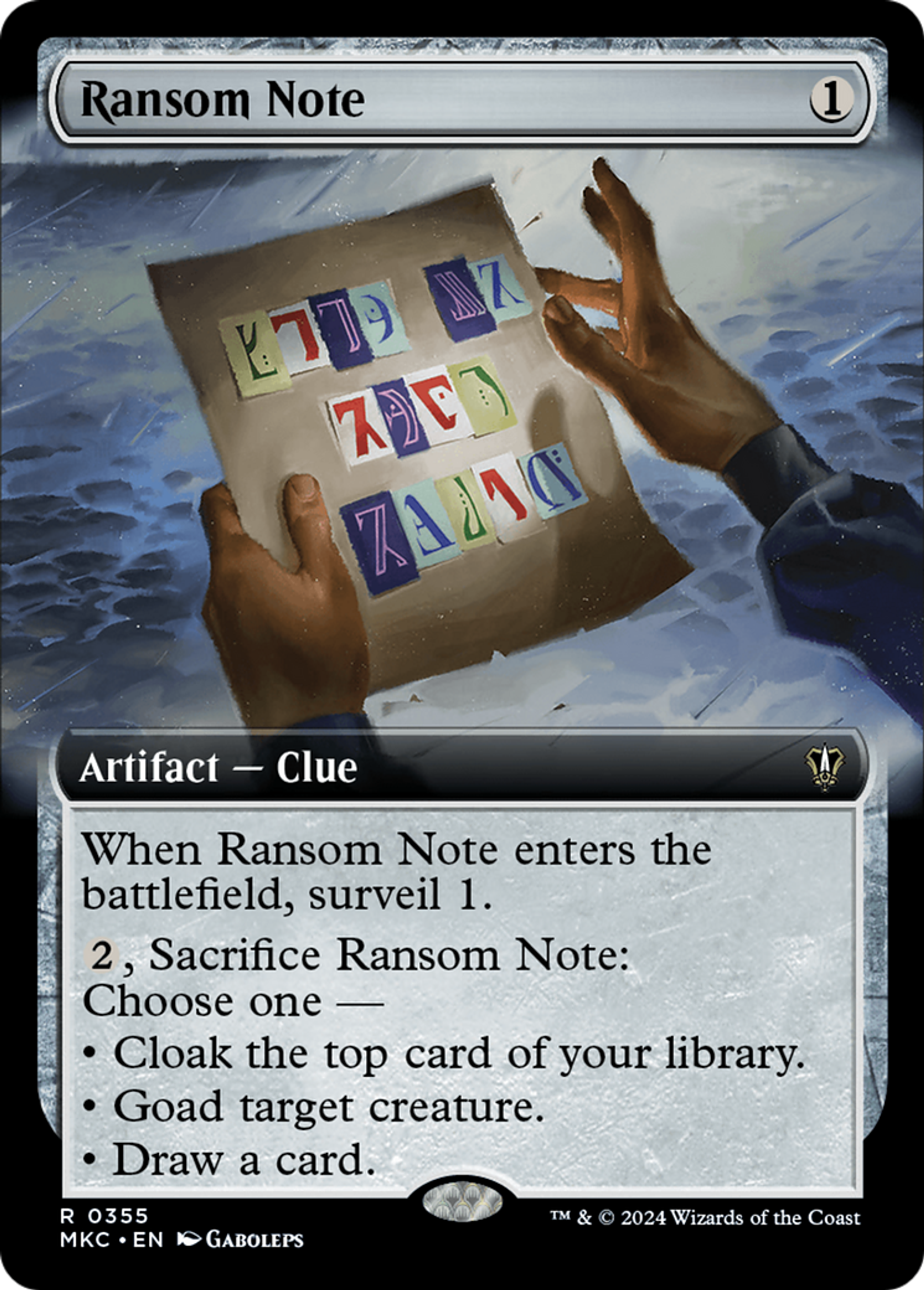 Ransom Note — Murders at Karlov Manor Commander — Magic: The Gathering