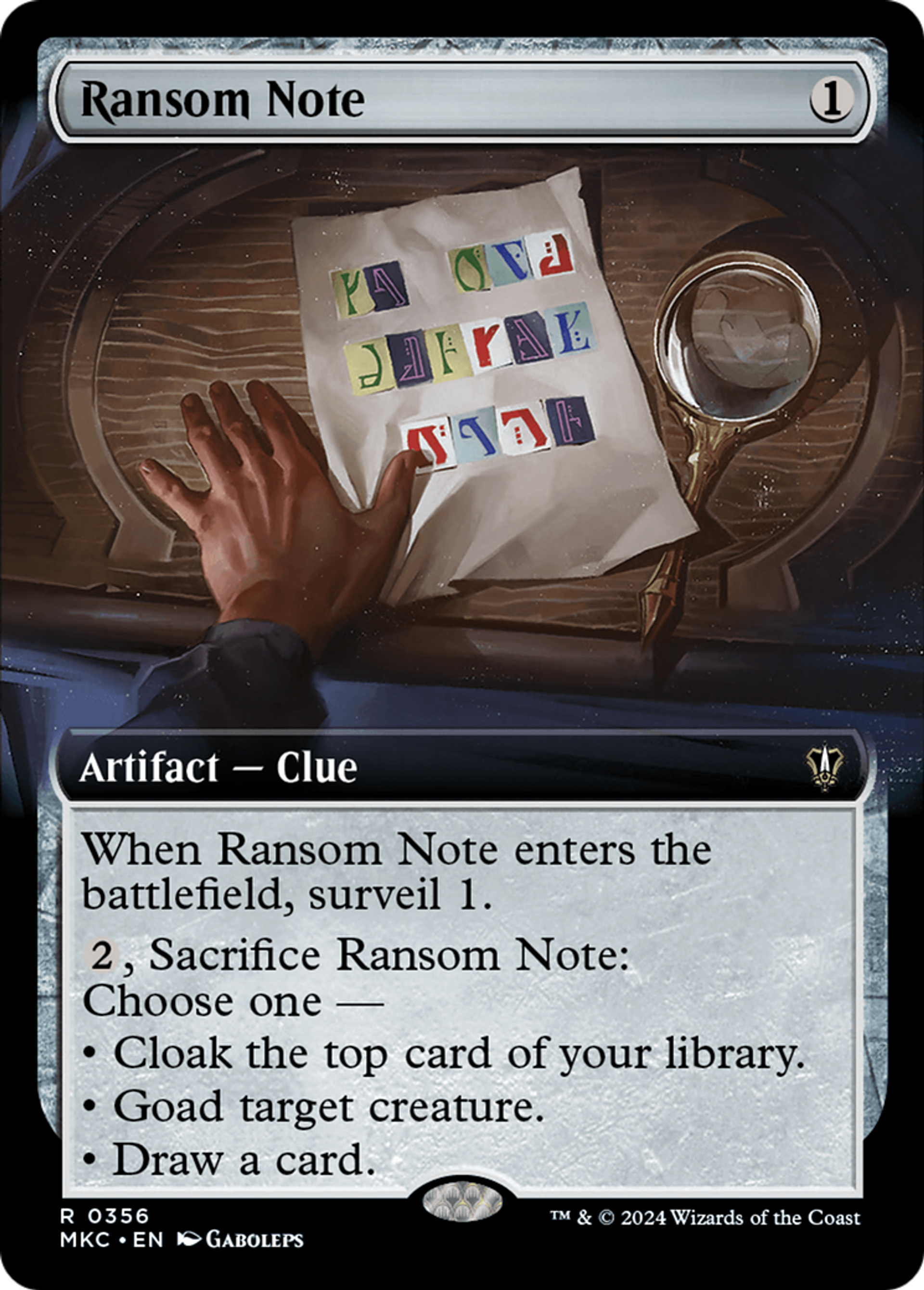 Ransom Note — Murders at Karlov Manor Commander — Magic: The Gathering