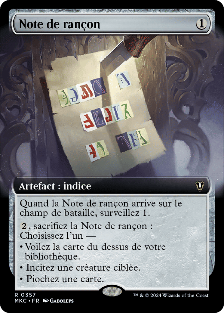 Note de rançon — Murders at Karlov Manor Commander — Magic: The Gathering