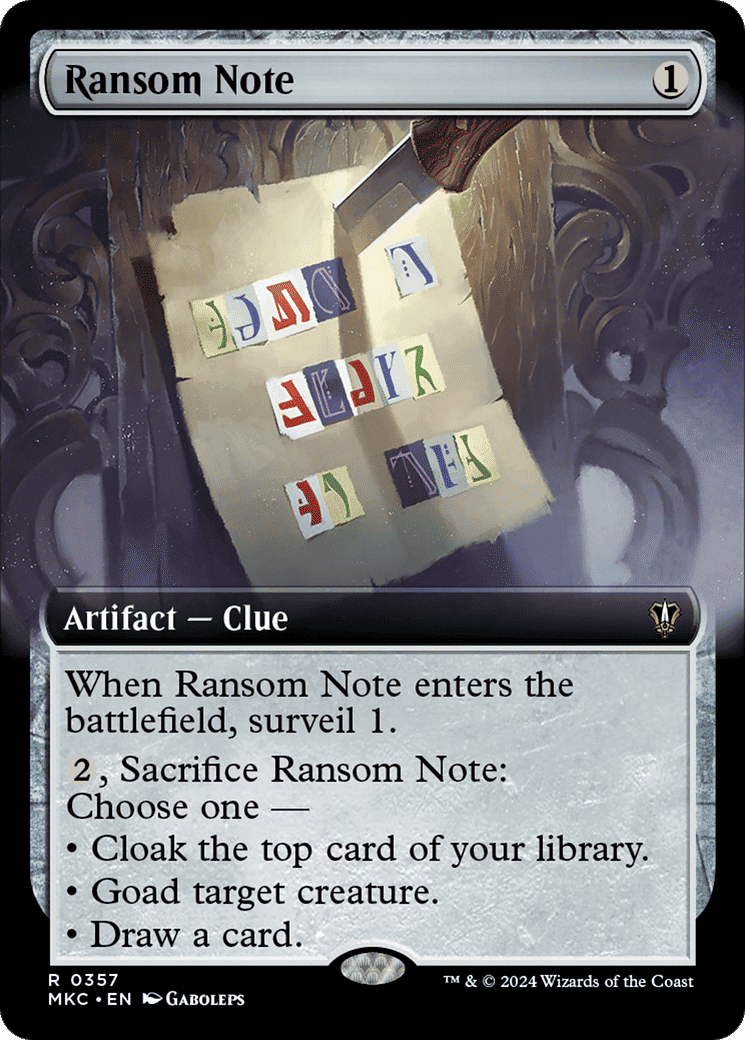 Ransom Note — Murders at Karlov Manor Commander — Magic: The Gathering