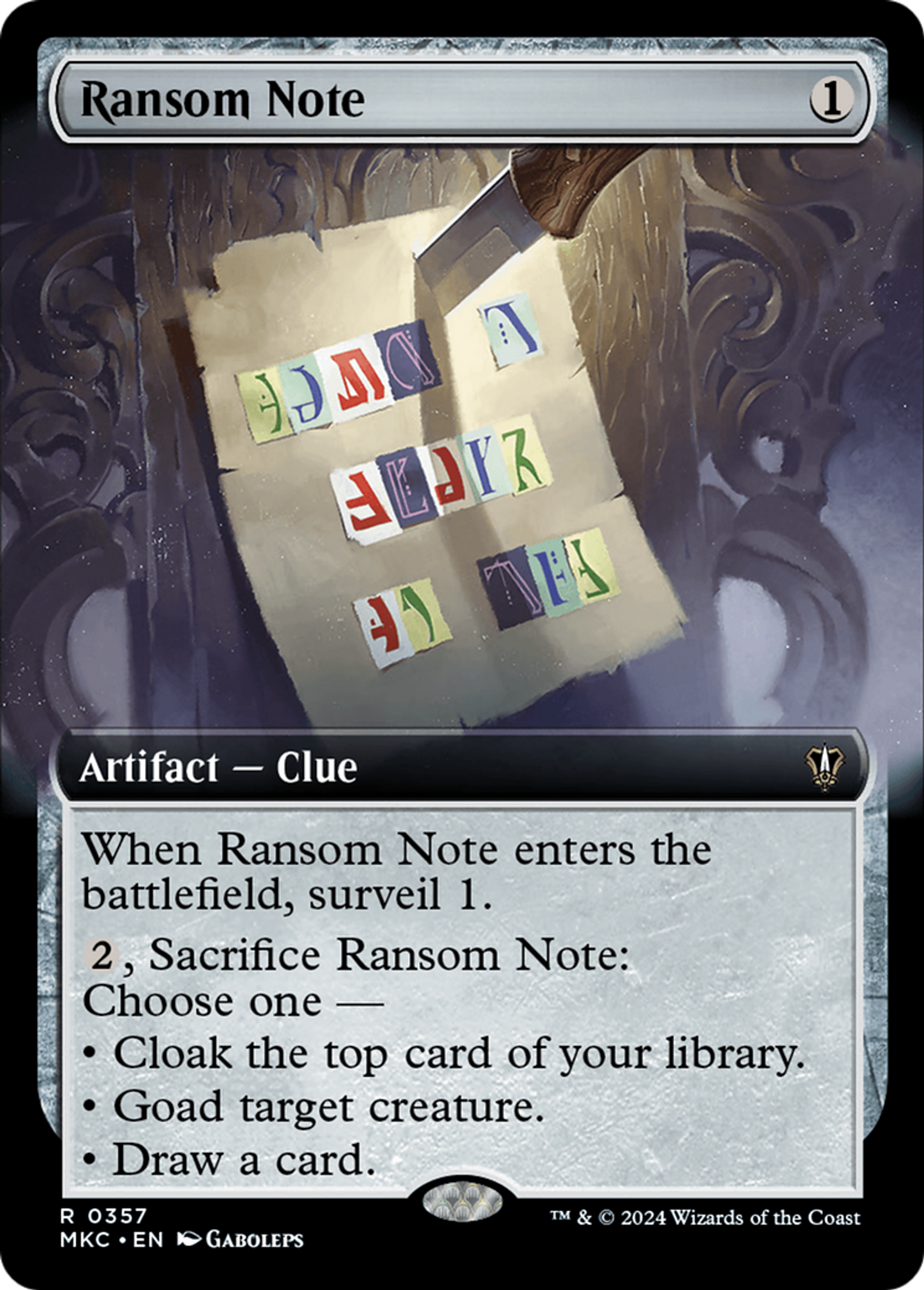 Ransom Note — Murders at Karlov Manor Commander — Magic: The Gathering