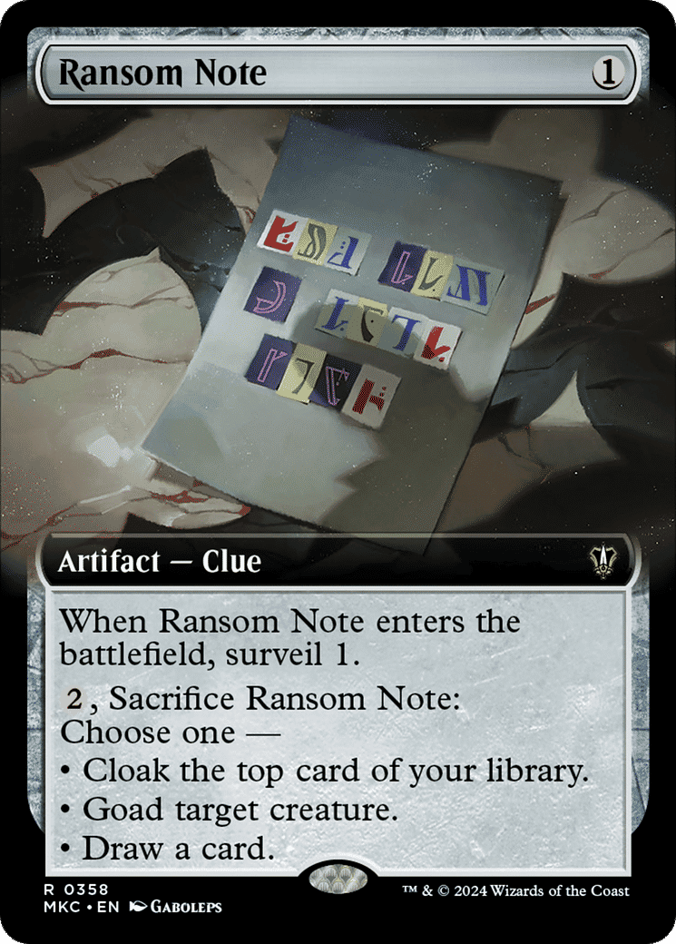 Ransom Note — Murders at Karlov Manor Commander — Magic: The Gathering
