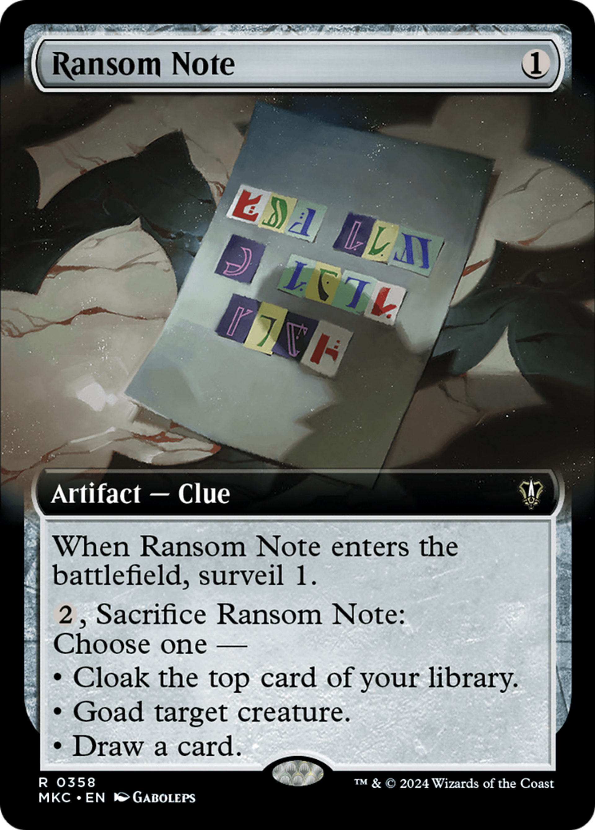 Ransom Note — Murders at Karlov Manor Commander — Magic: The Gathering