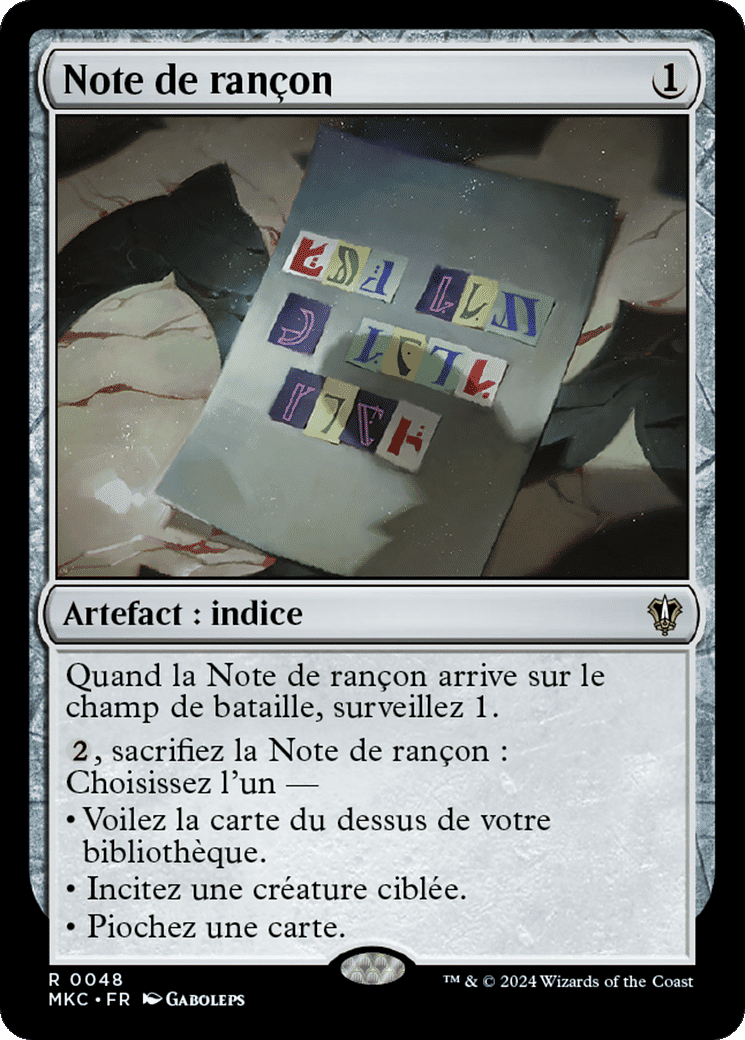 Note de rançon — Murders at Karlov Manor Commander — Magic: The Gathering