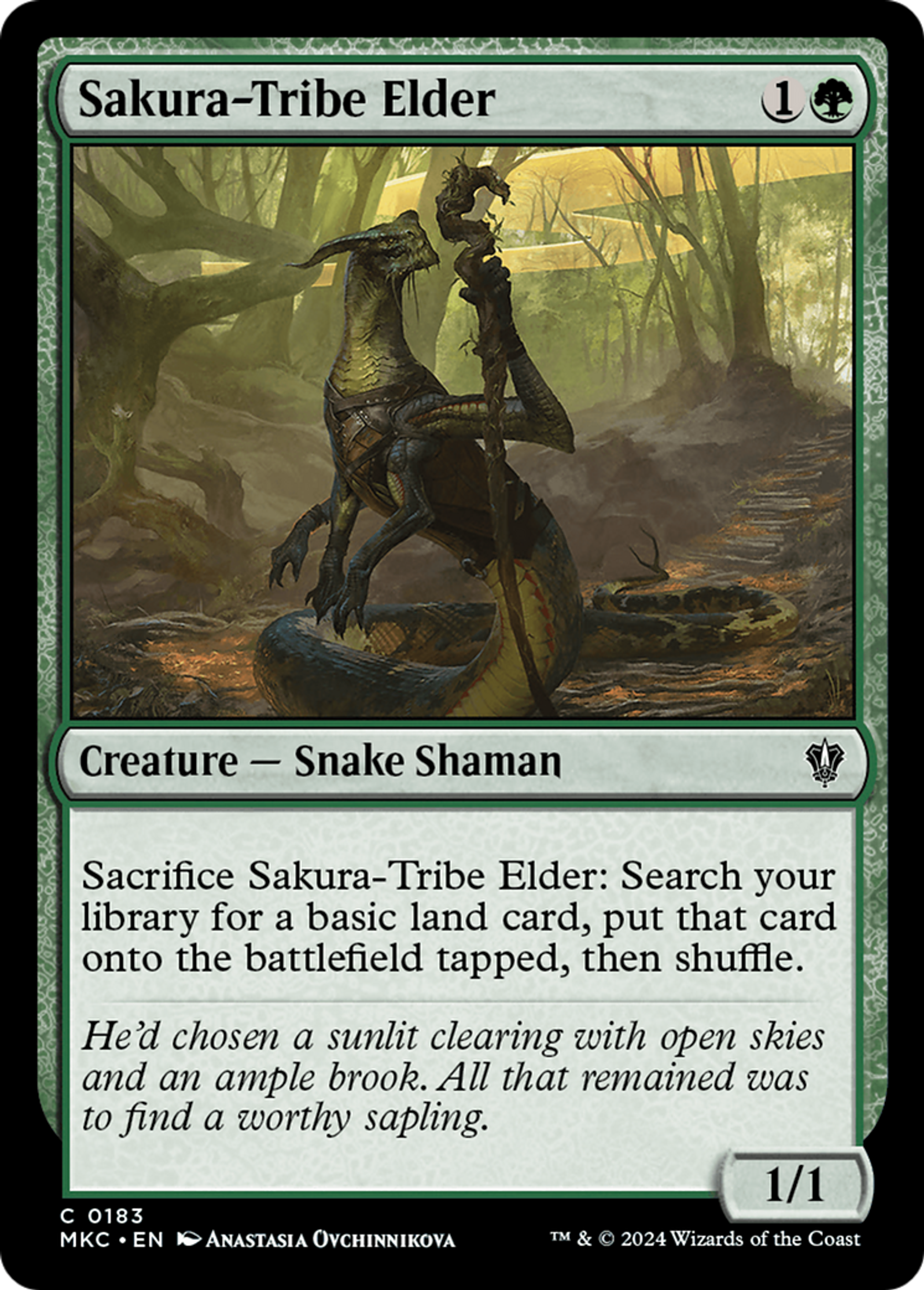 Sakura-Tribe Elder — Murders at Karlov Manor Commander — Magic: The Gathering
