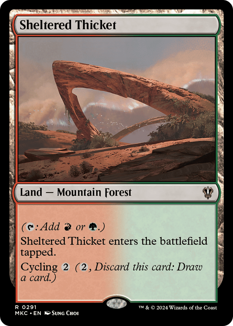 Sheltered Thicket — Murders at Karlov Manor Commander — Magic: The Gathering