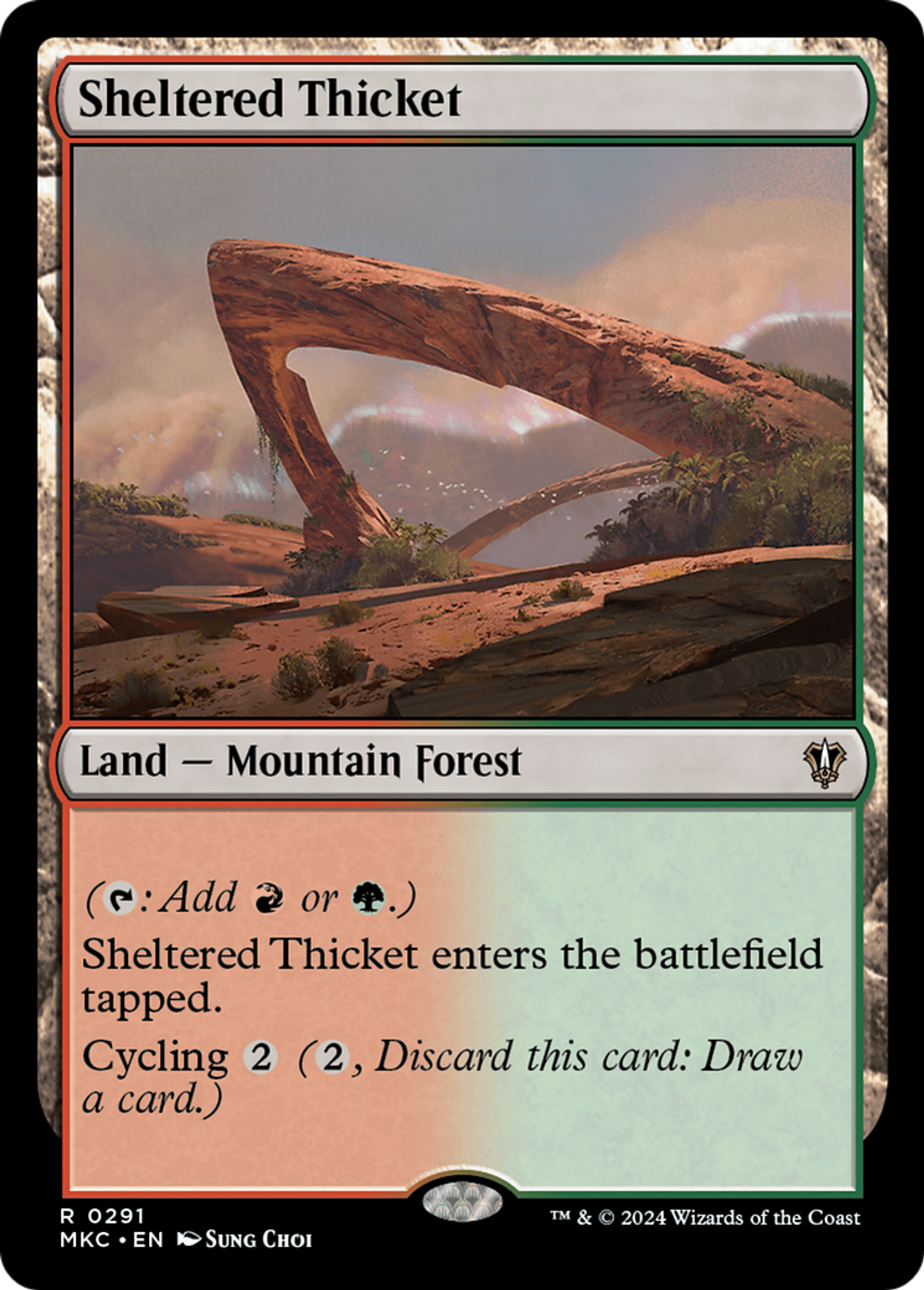 Sheltered Thicket — Murders at Karlov Manor Commander — Magic: The Gathering