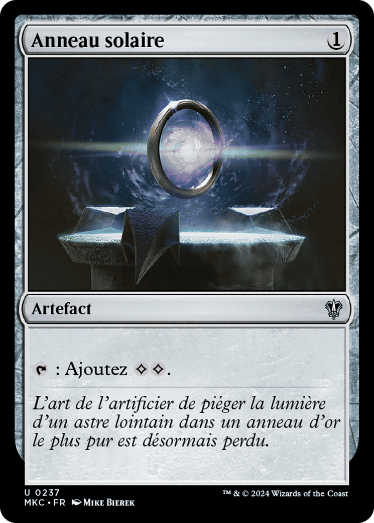 Anneau solaire — Murders at Karlov Manor Commander — Magic: The Gathering