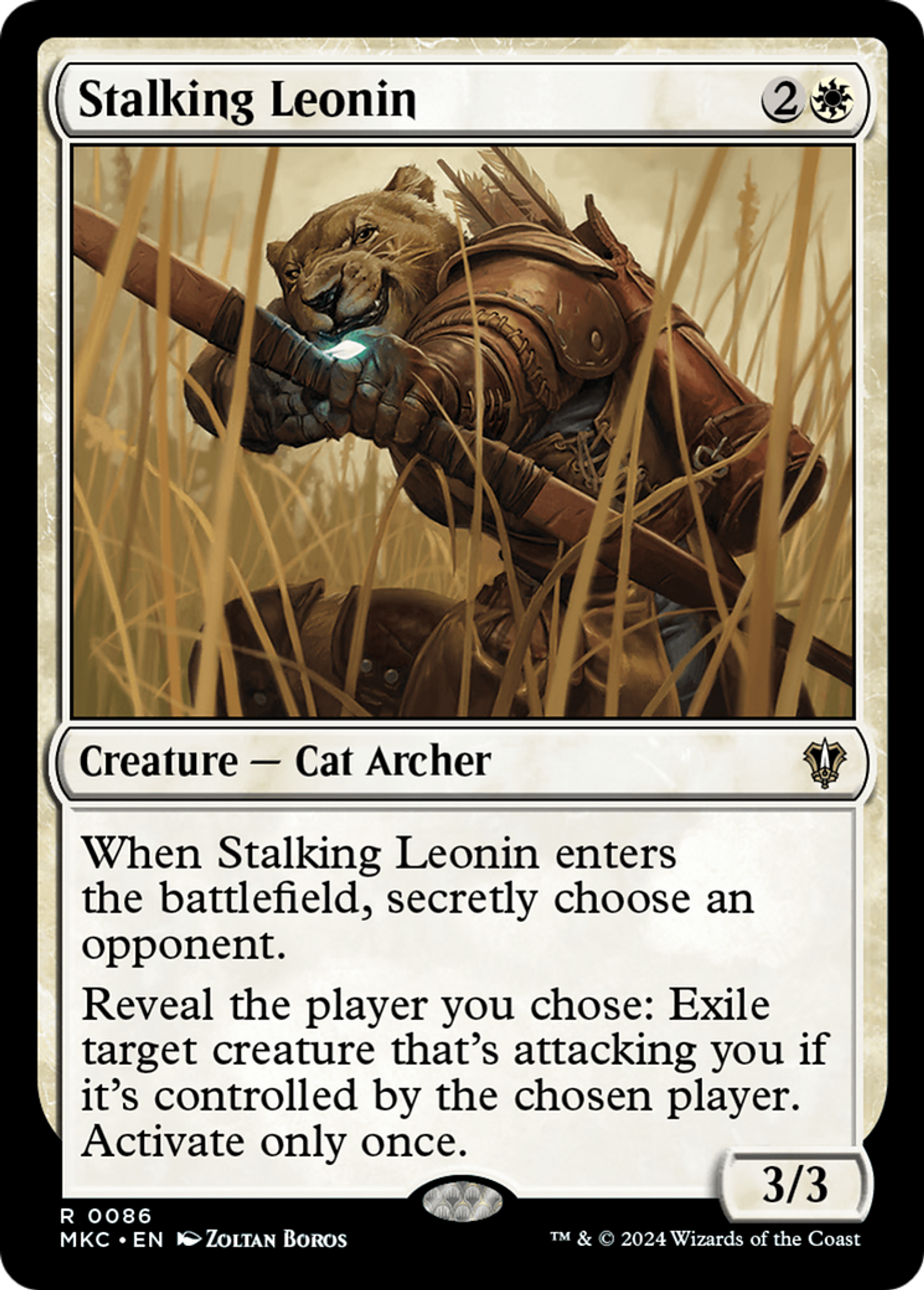 Stalking Leonin — Murders at Karlov Manor Commander — Magic: The Gathering