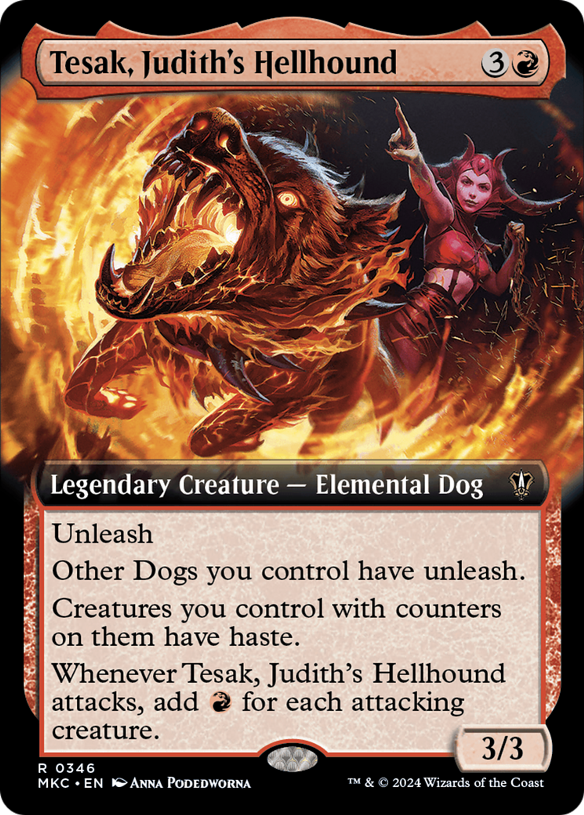 Tesak, Judith's Hellhound — Murders at Karlov Manor Commander — Magic: The Gathering