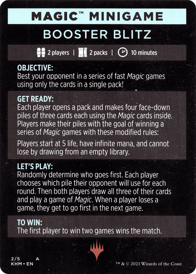 Booster Blitz — Kaldheim Minigames — Magic: The Gathering