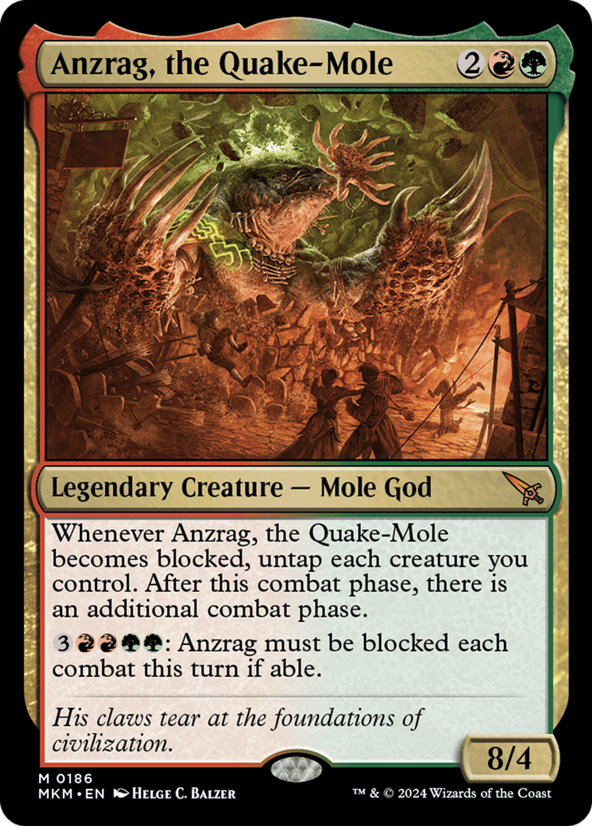 Anzrag, la taupe sismique — Murders at Karlov Manor — Magic: The Gathering