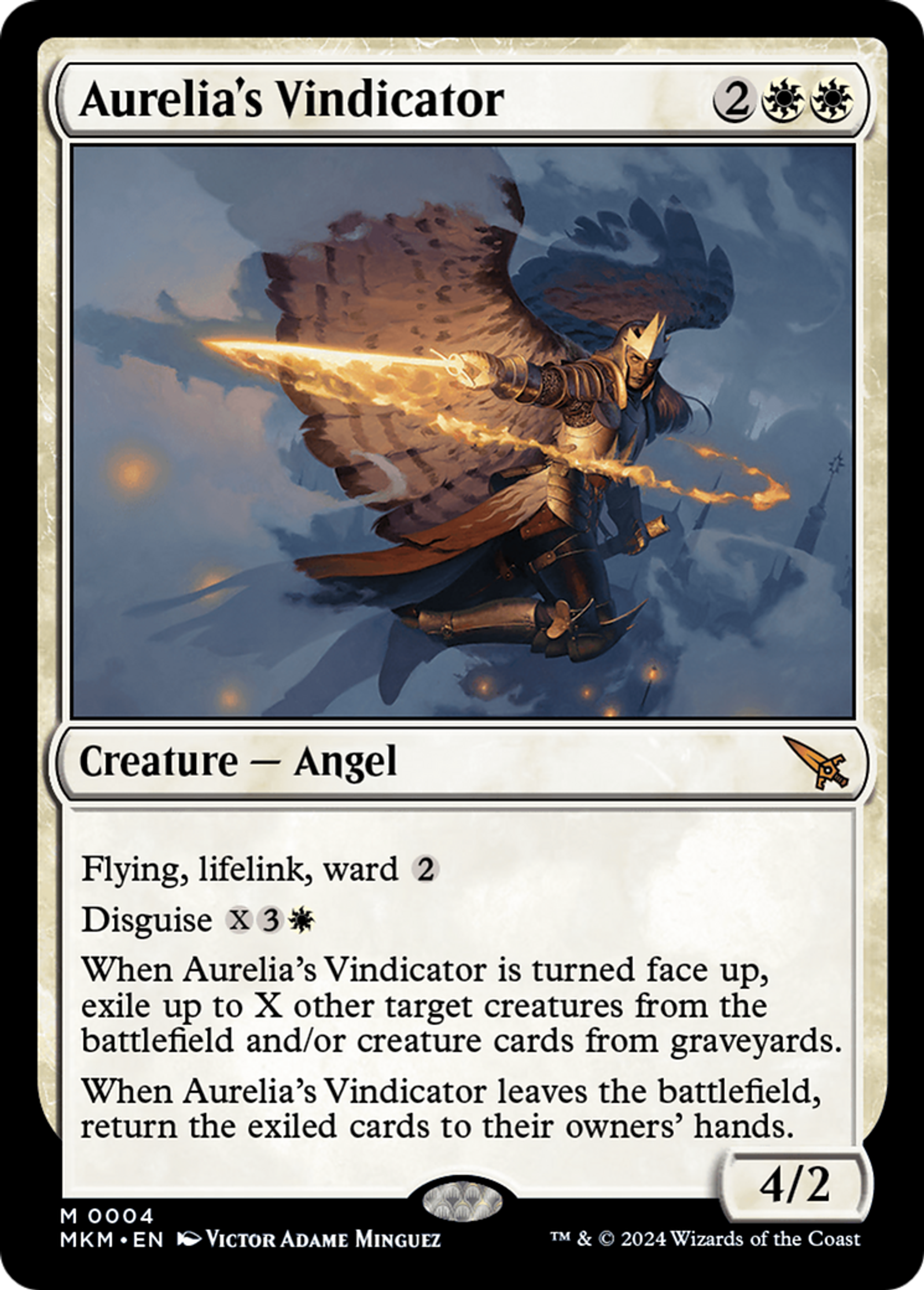 Aurelia's Vindicator — Murders at Karlov Manor — Magic: The Gathering