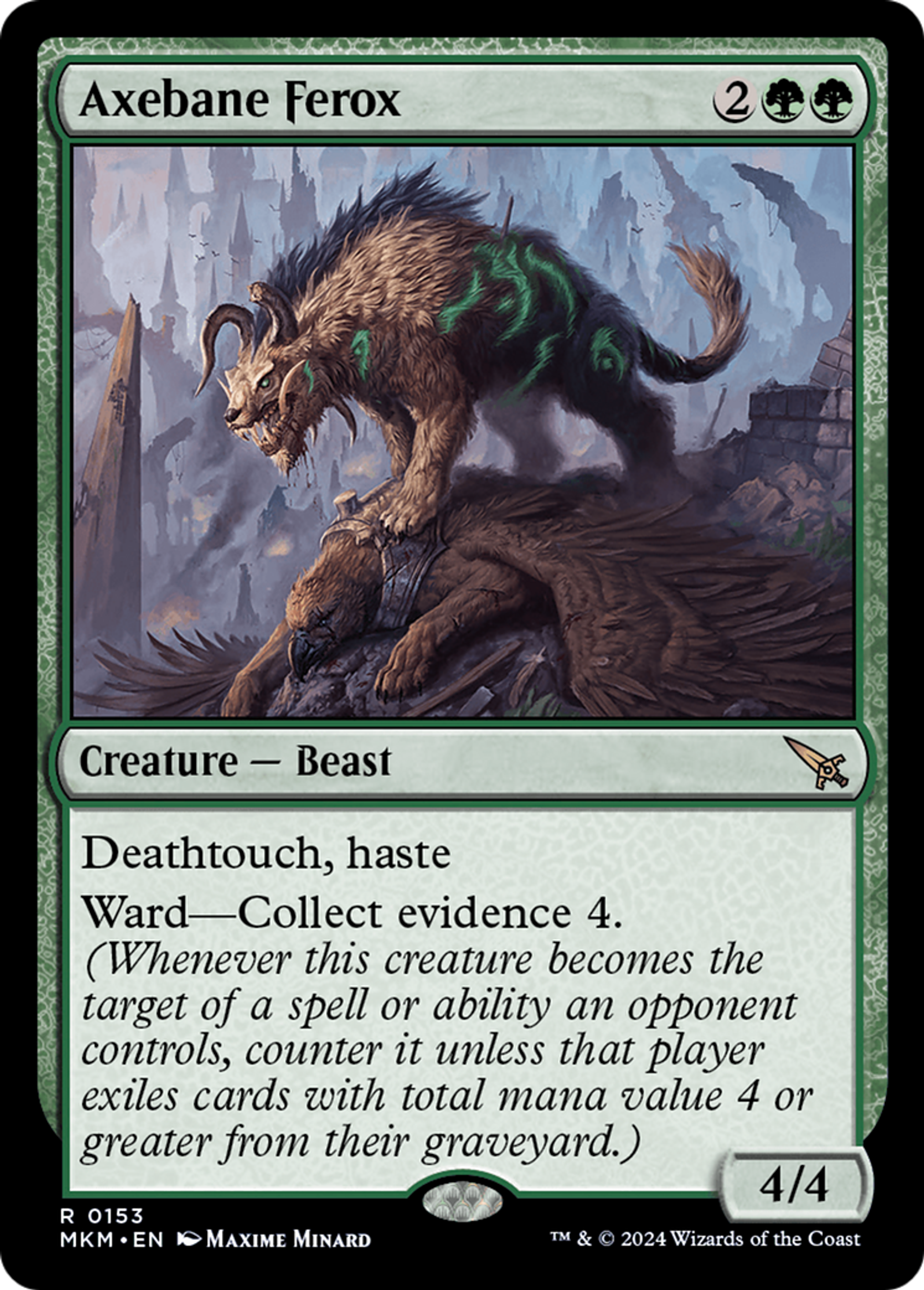 Axebane Ferox — Murders at Karlov Manor — Magic: The Gathering