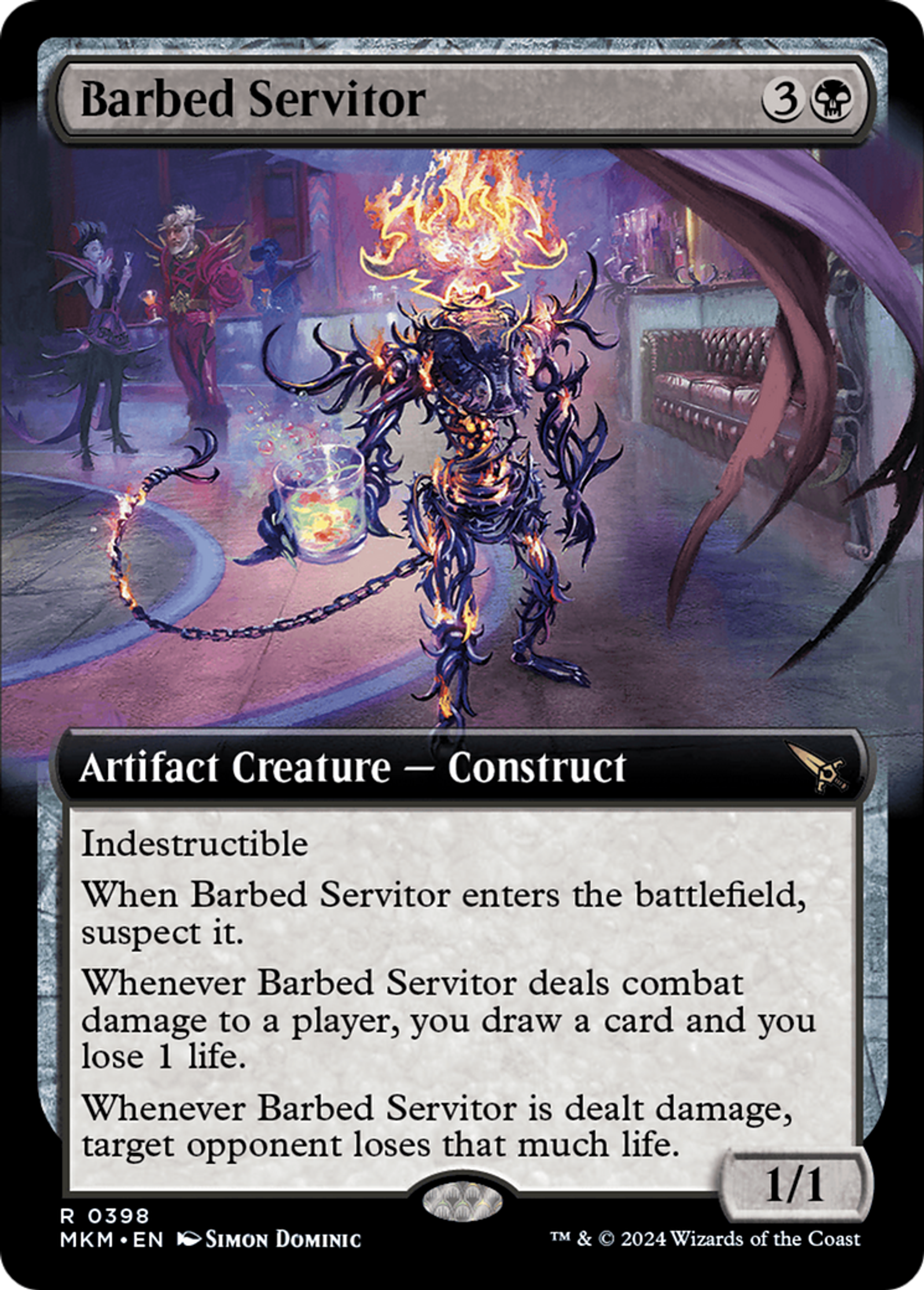 Barbed Servitor — Murders at Karlov Manor — Magic: The Gathering