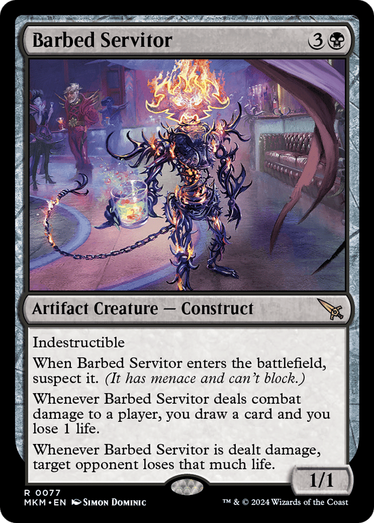Barbed Servitor — Murders at Karlov Manor — Magic: The Gathering