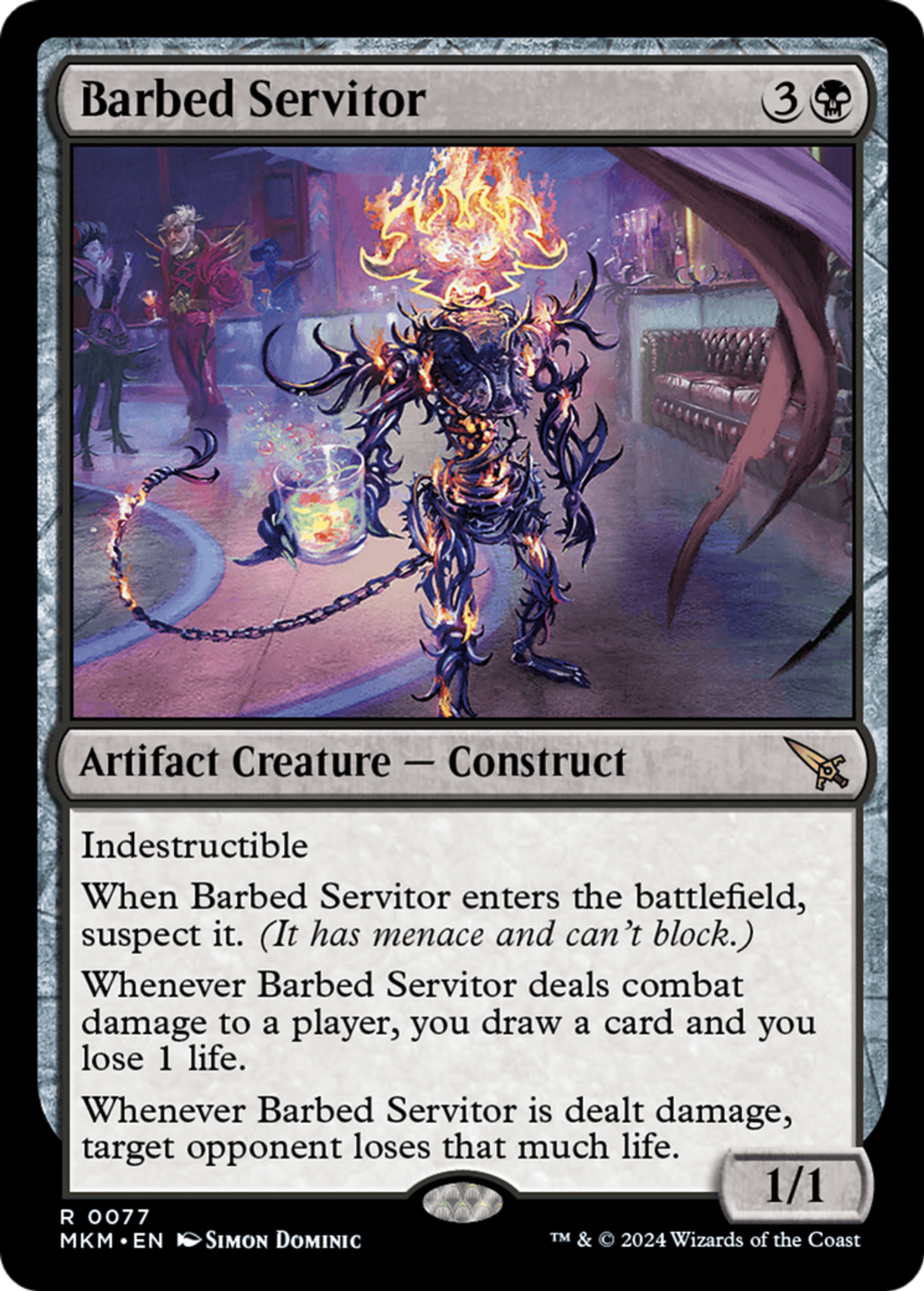Barbed Servitor — Murders at Karlov Manor — Magic: The Gathering