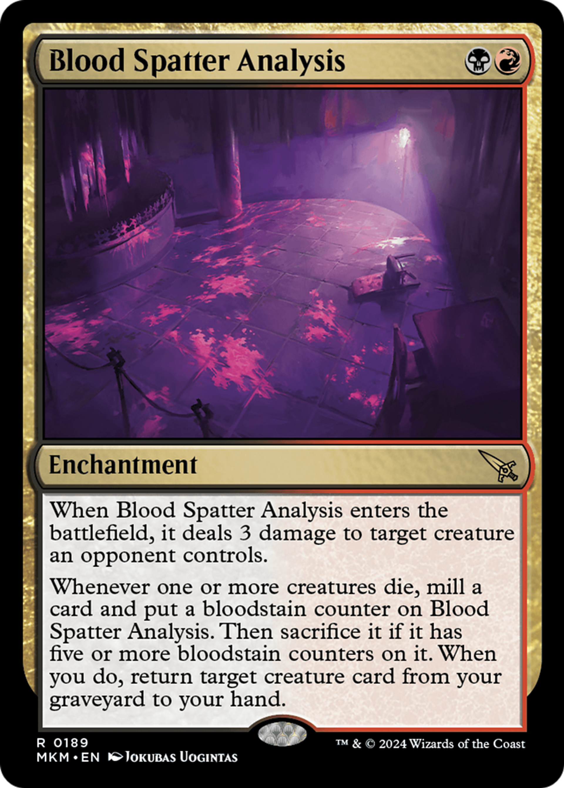 Analyse des éclaboussures de sang — Murders at Karlov Manor — Magic: The Gathering