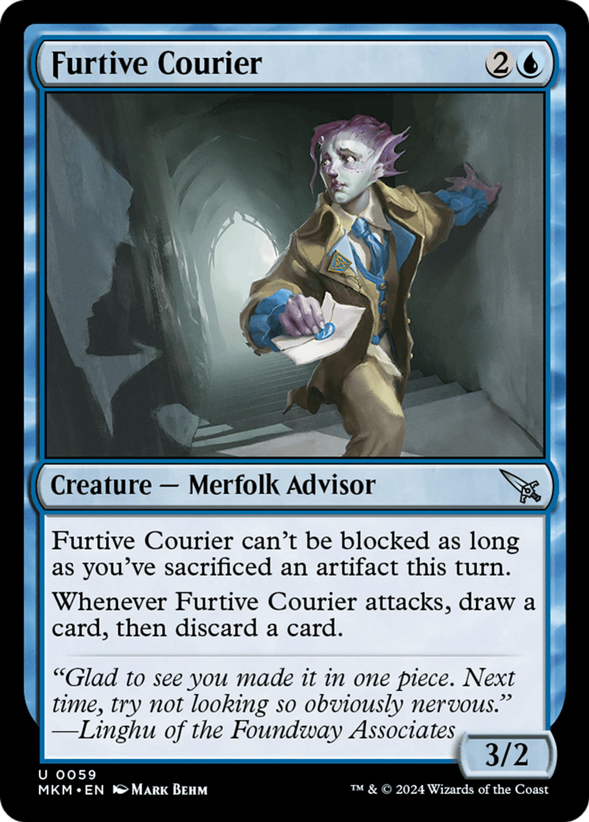 Furtive Courier — Murders at Karlov Manor — Magic: The Gathering