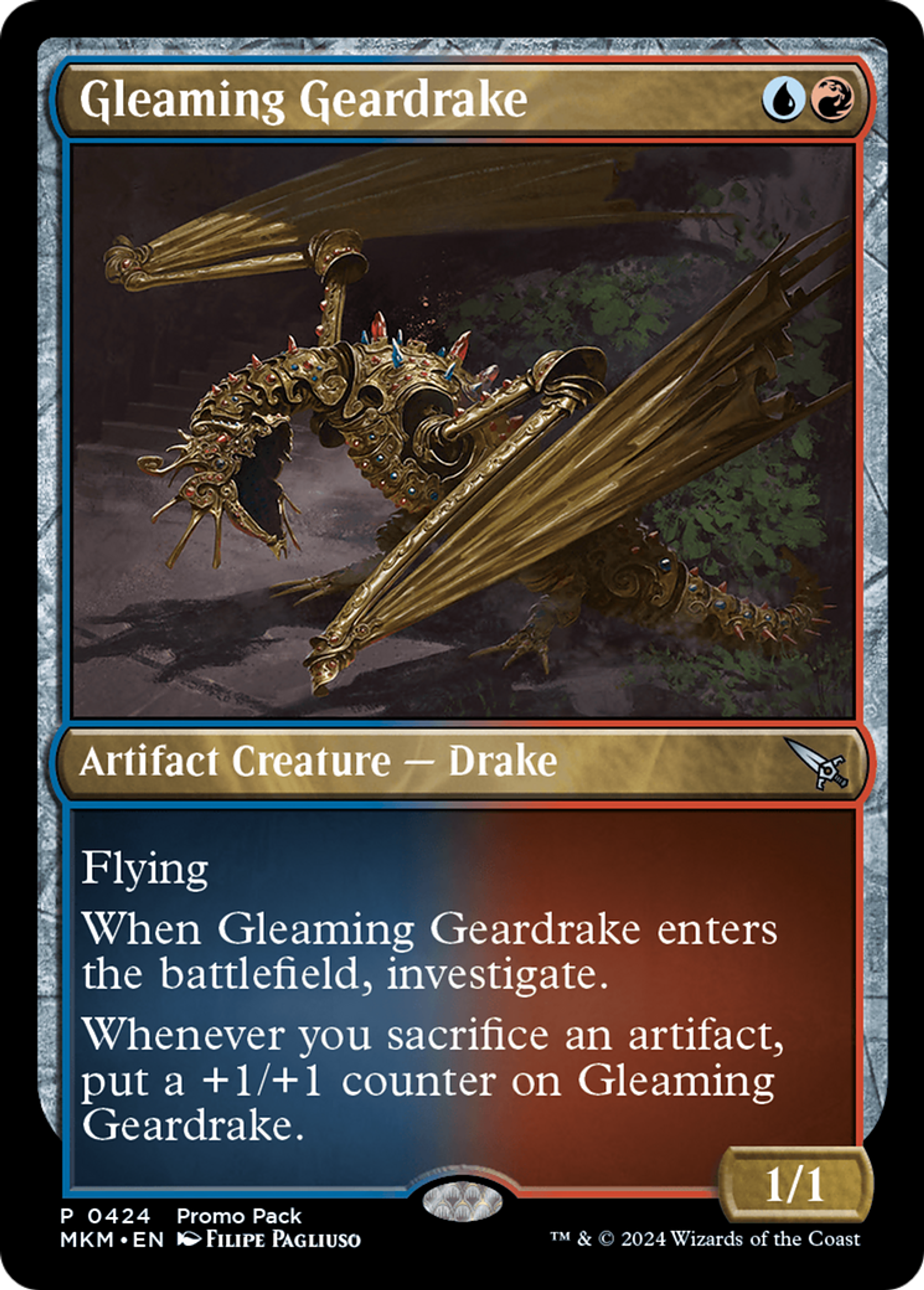 Gleaming Geardrake — Murders at Karlov Manor — Magic: The Gathering