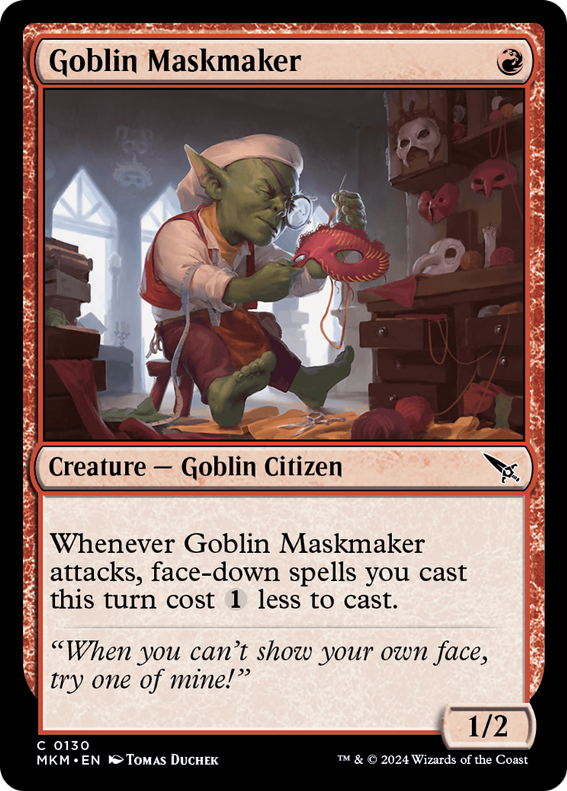Goblin Maskmaker — Murders at Karlov Manor — Magic: The Gathering