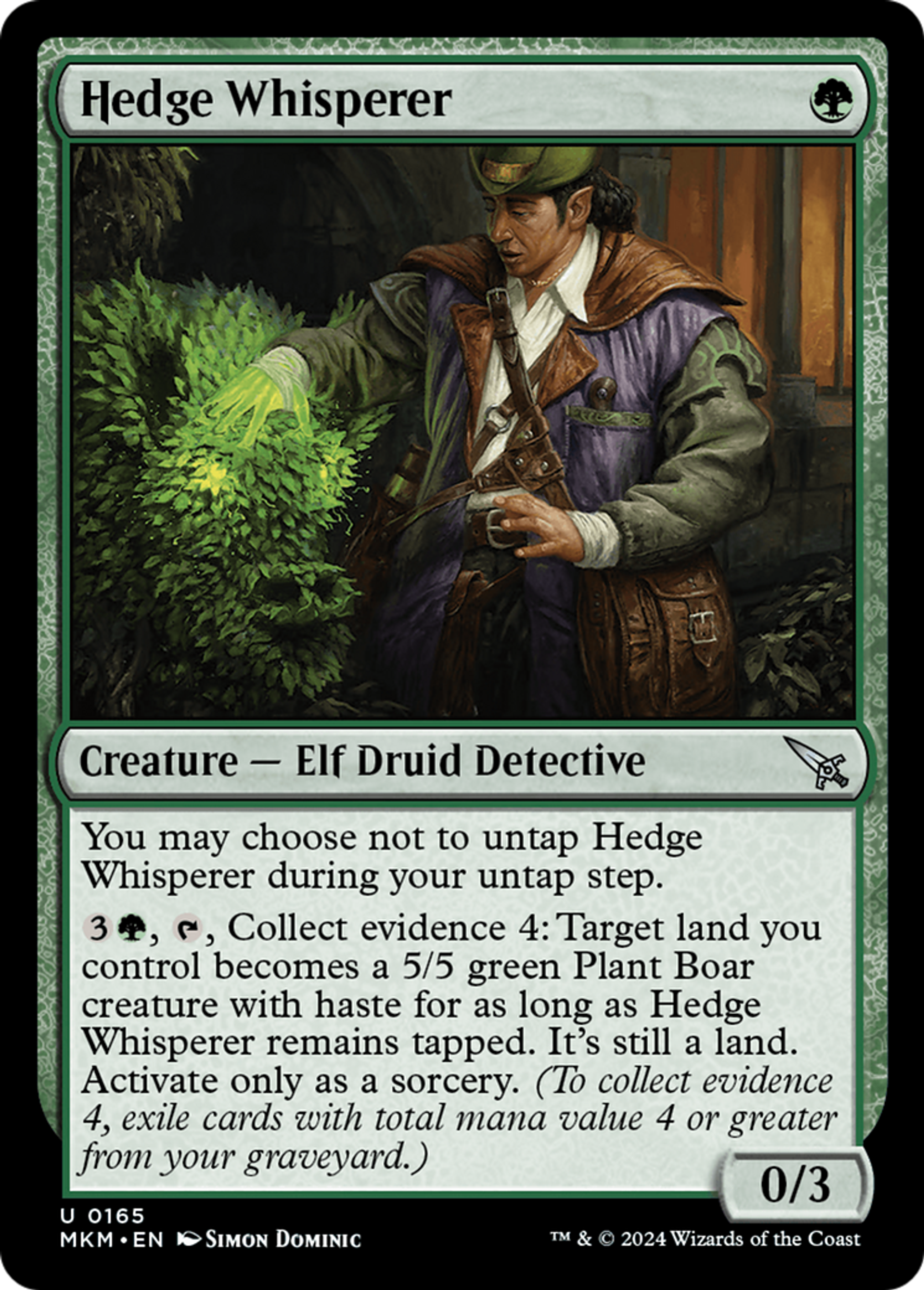 Hedge Whisperer — Murders at Karlov Manor — Magic: The Gathering