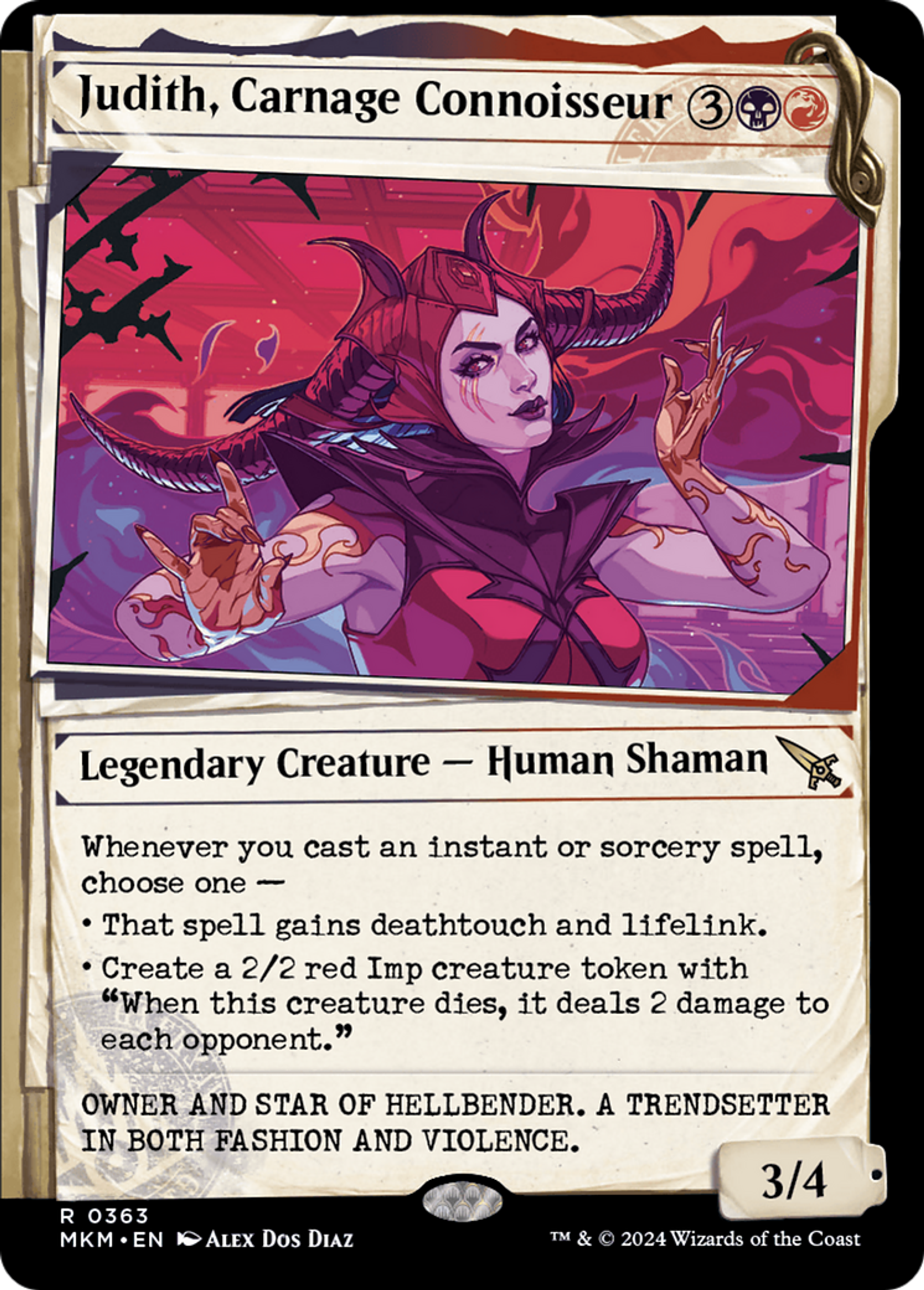 Judith, Carnage Connoisseur — Murders at Karlov Manor — Magic: The Gathering