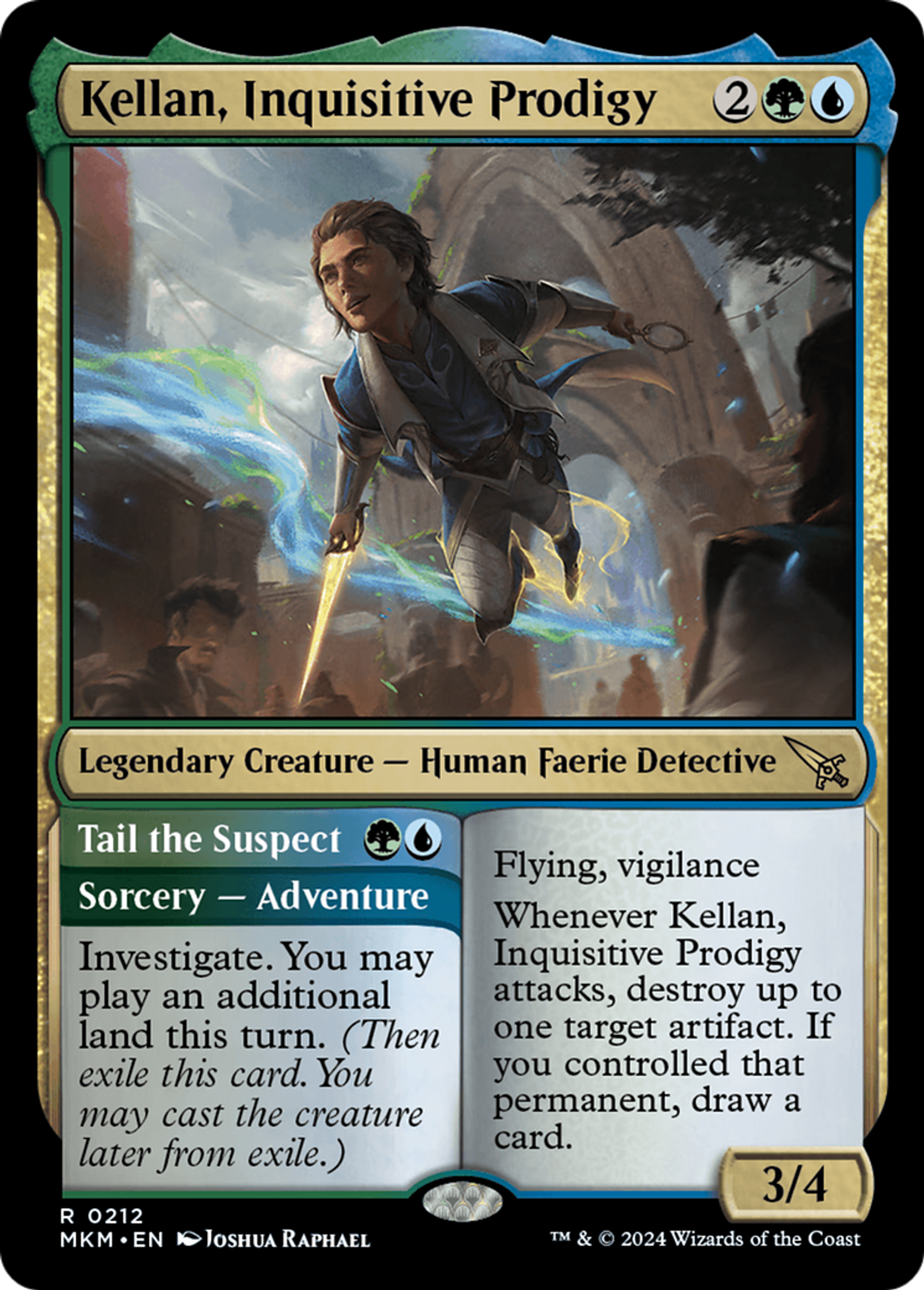 Kellan, Inquisitive Prodigy // Tail the Suspect — Murders at Karlov Manor — Magic: The Gathering