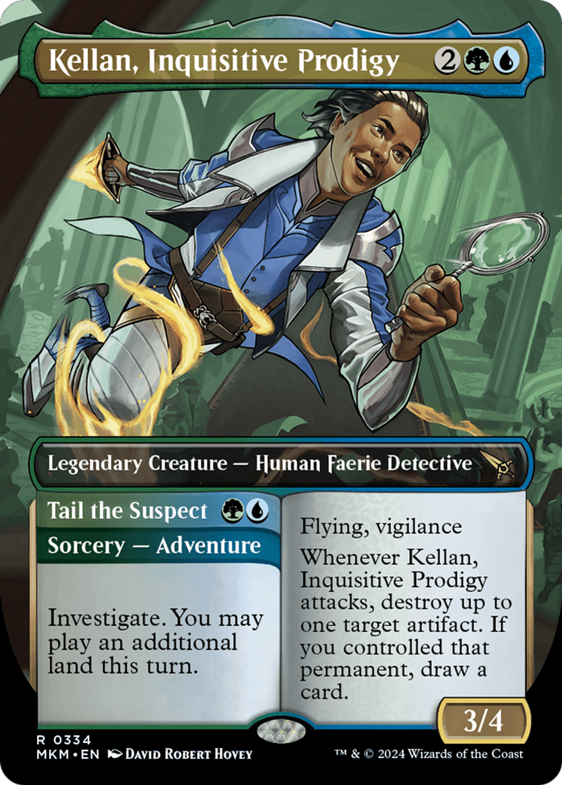 Kellan, Inquisitive Prodigy // Tail the Suspect — Murders at Karlov Manor — Magic: The Gathering