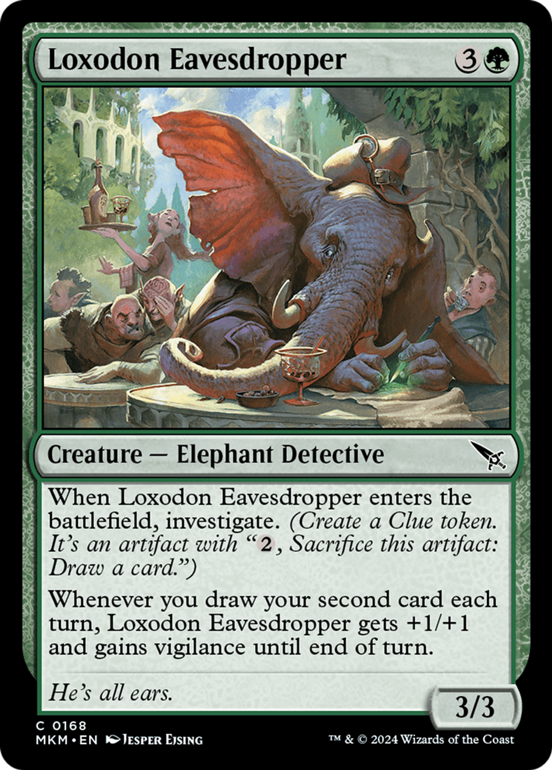 Oreille indiscrète loxodon — Murders at Karlov Manor — Magic: The Gathering