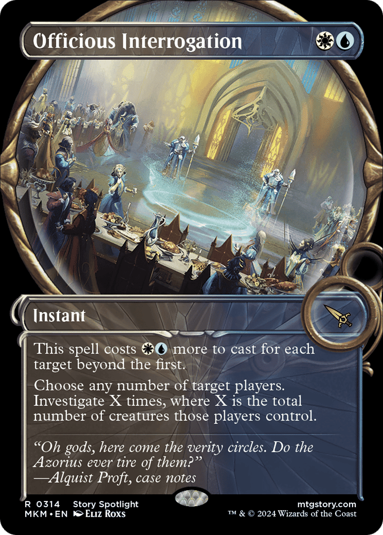 Officious Interrogation from Murders at Karlov Manor - Magic: The Gathering