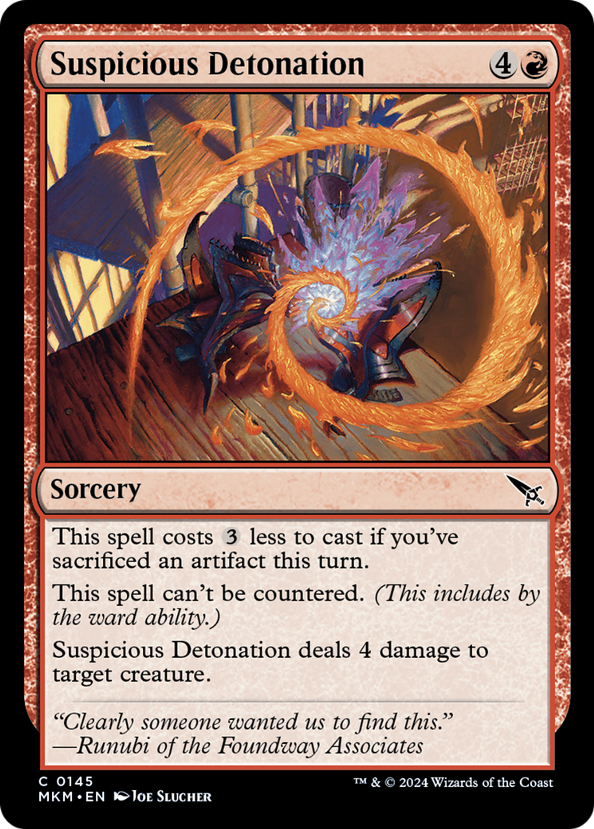 Suspicious Detonation — Murders at Karlov Manor — Magic: The Gathering
