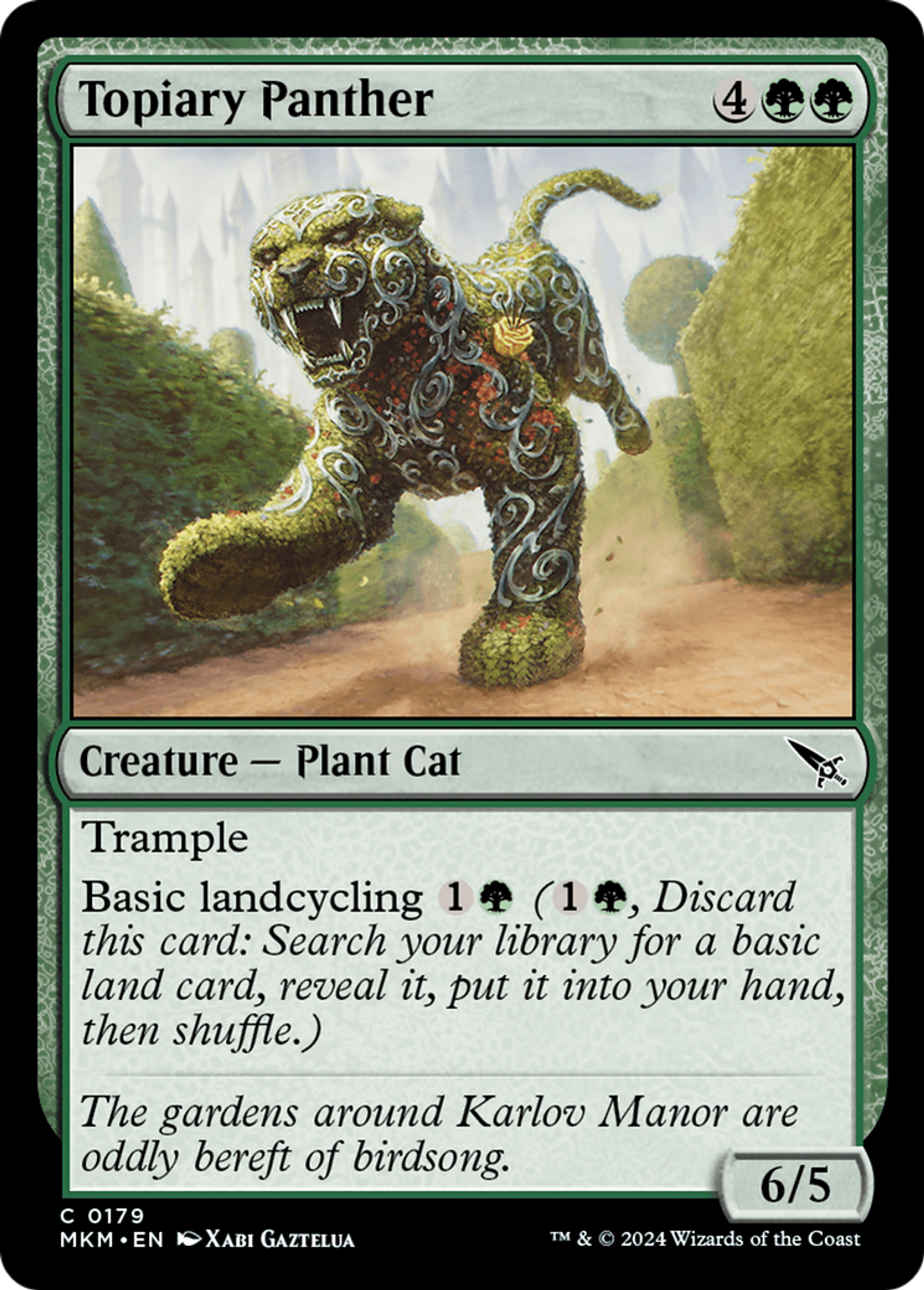 Topiary Panther — Murders at Karlov Manor — Magic: The Gathering