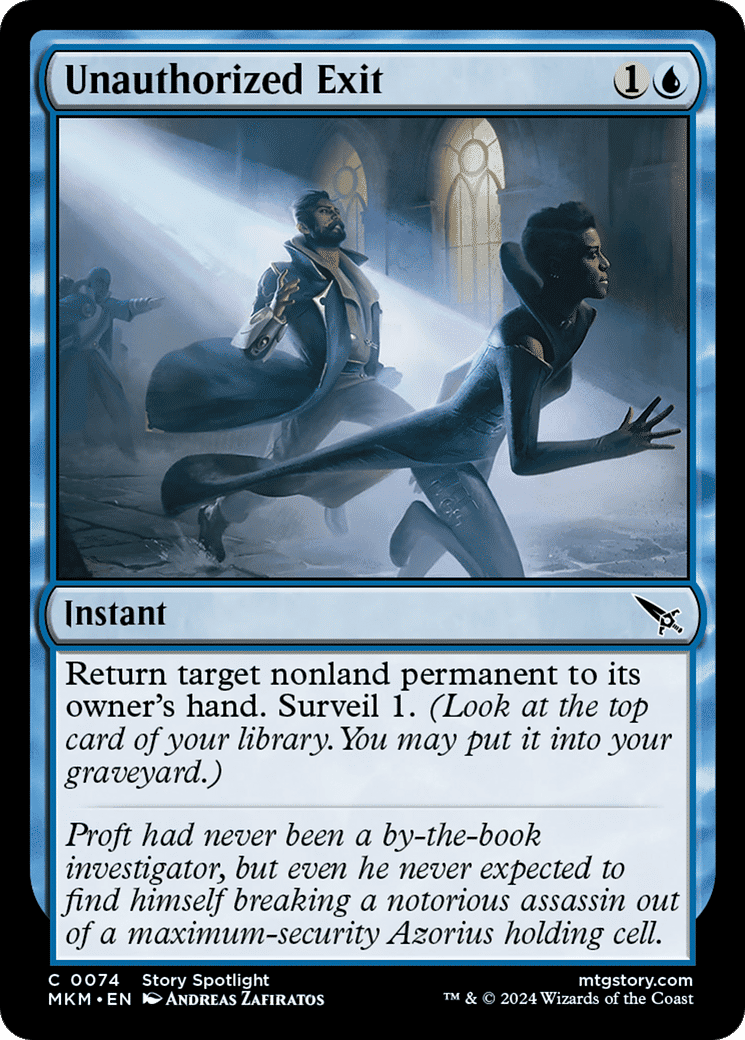 Unauthorized Exit — Murders at Karlov Manor — Magic: The Gathering