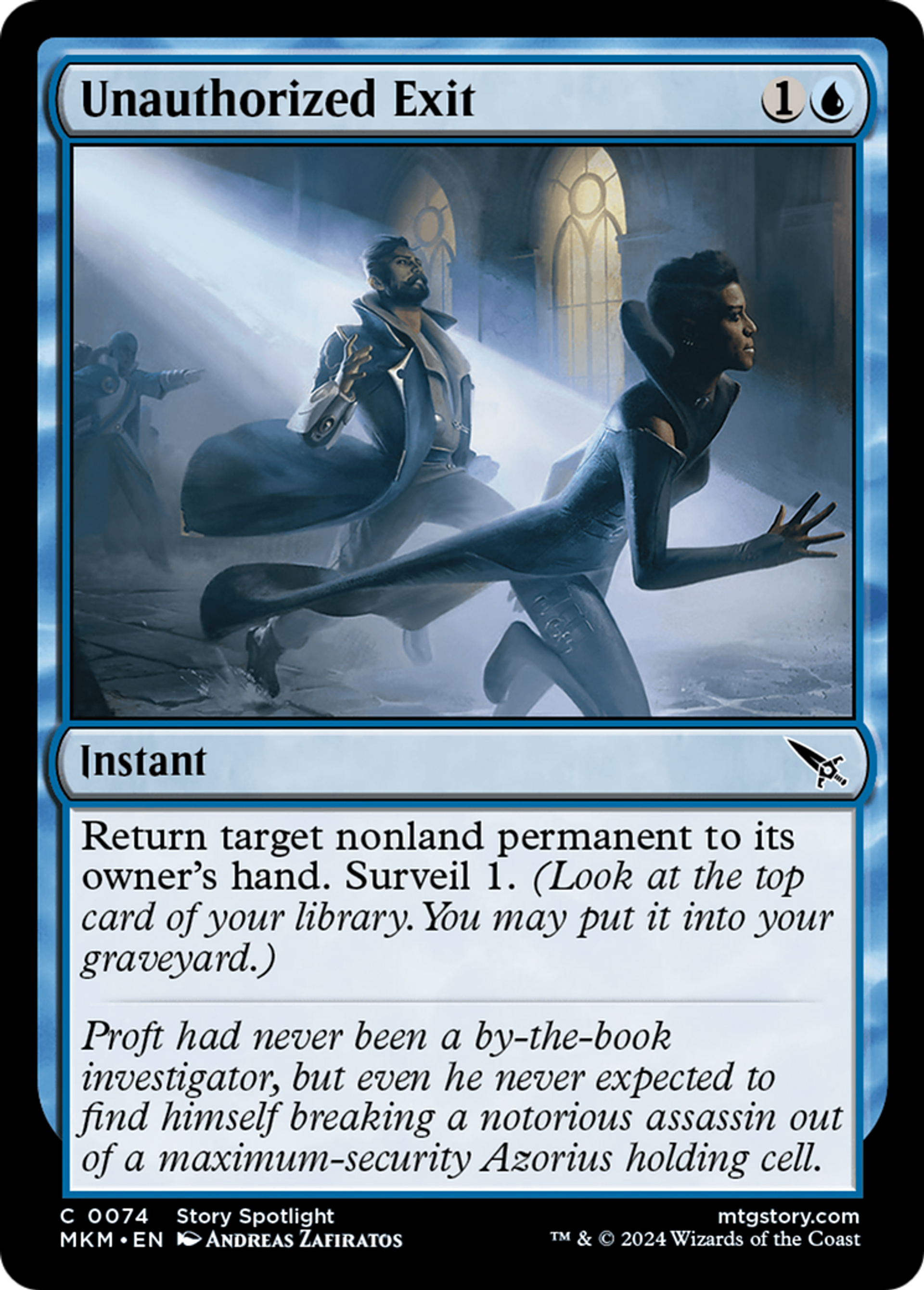 Unauthorized Exit — Murders at Karlov Manor — Magic: The Gathering