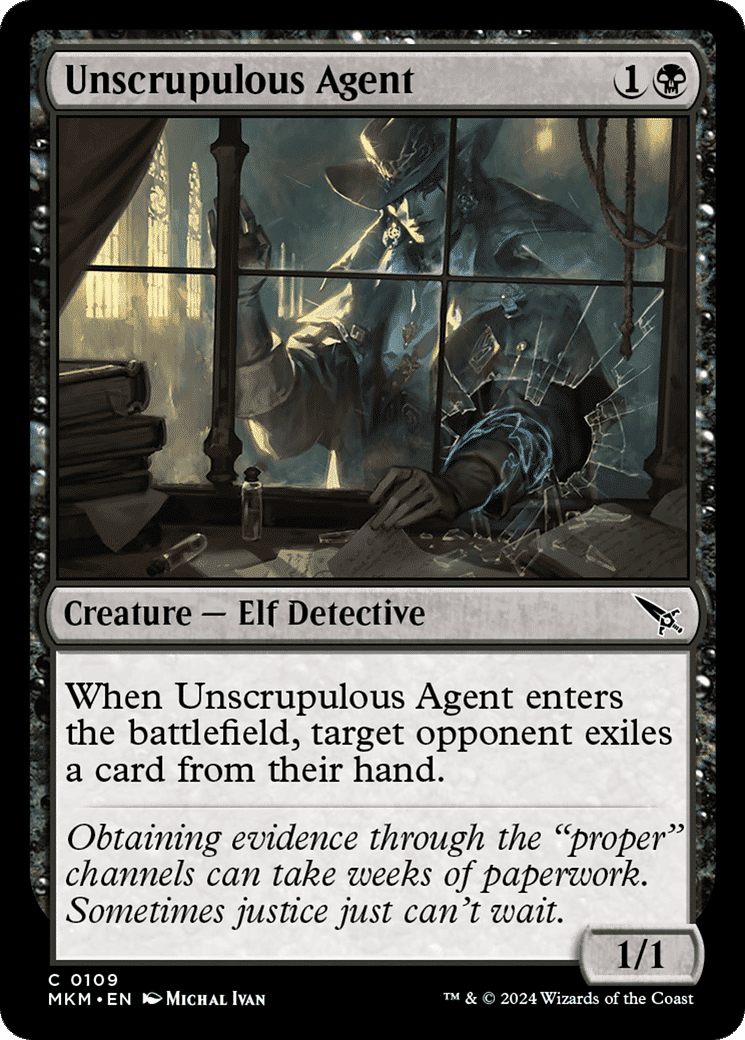 Unscrupulous Agent — Murders at Karlov Manor — Magic: The Gathering