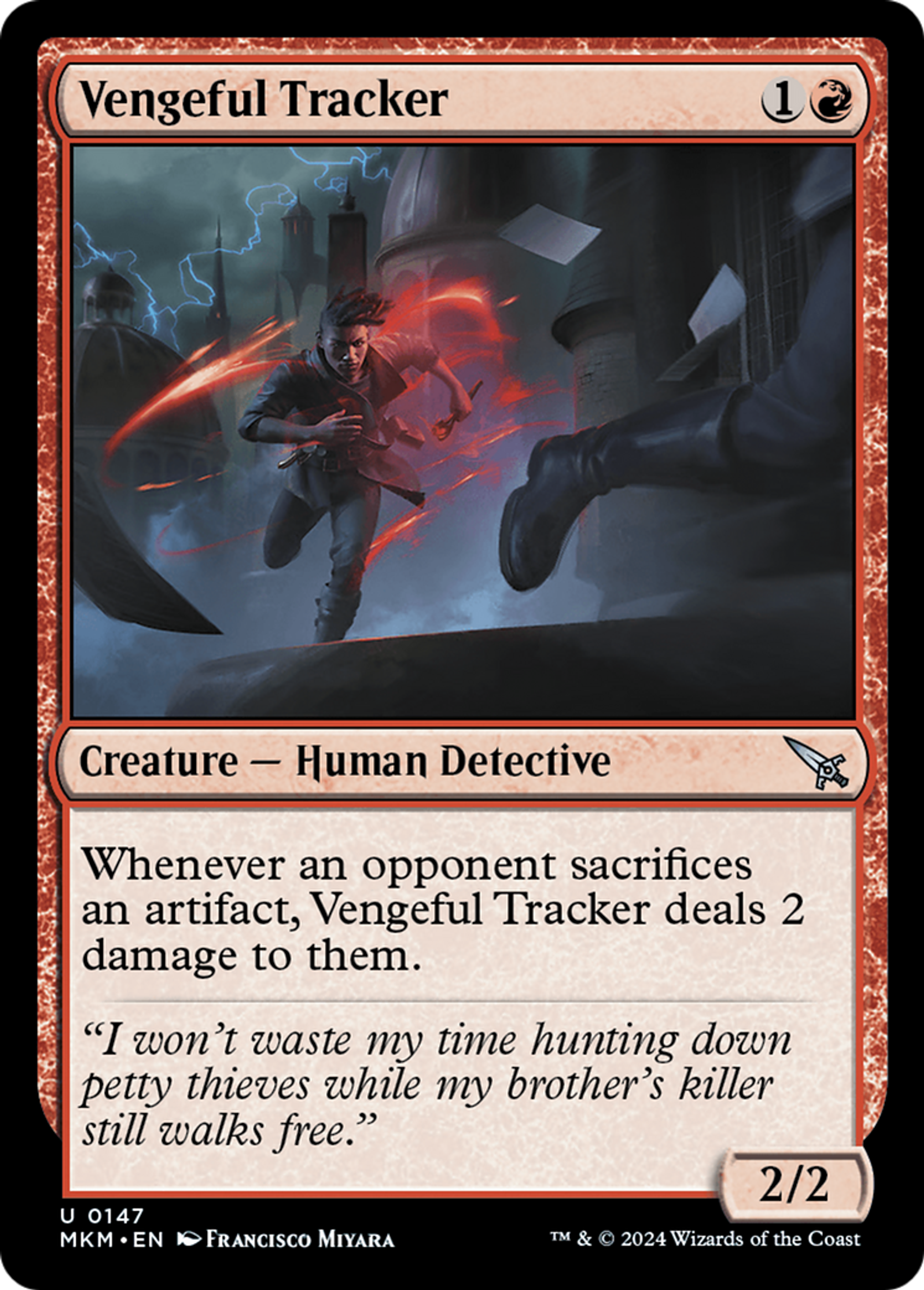 Vengeful Tracker — Murders at Karlov Manor — Magic: The Gathering
